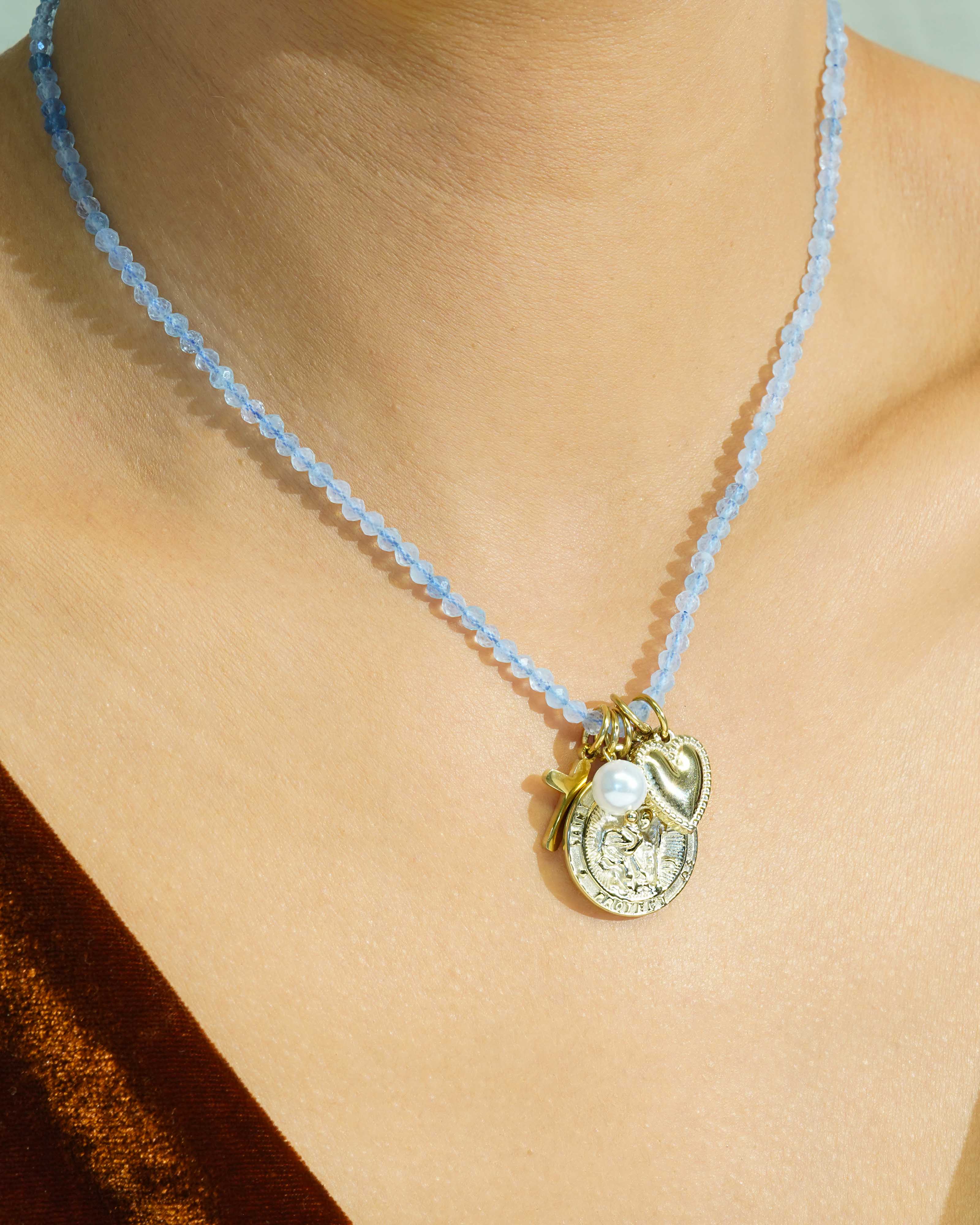 Aquamarine 3mm Necklace