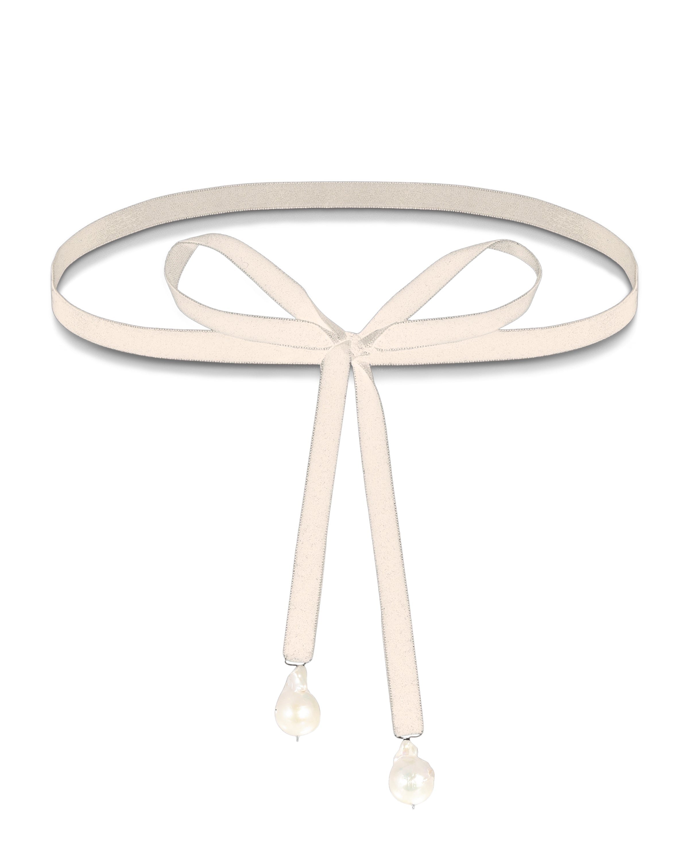 Bolo Bow Vegan Pearl Necklace