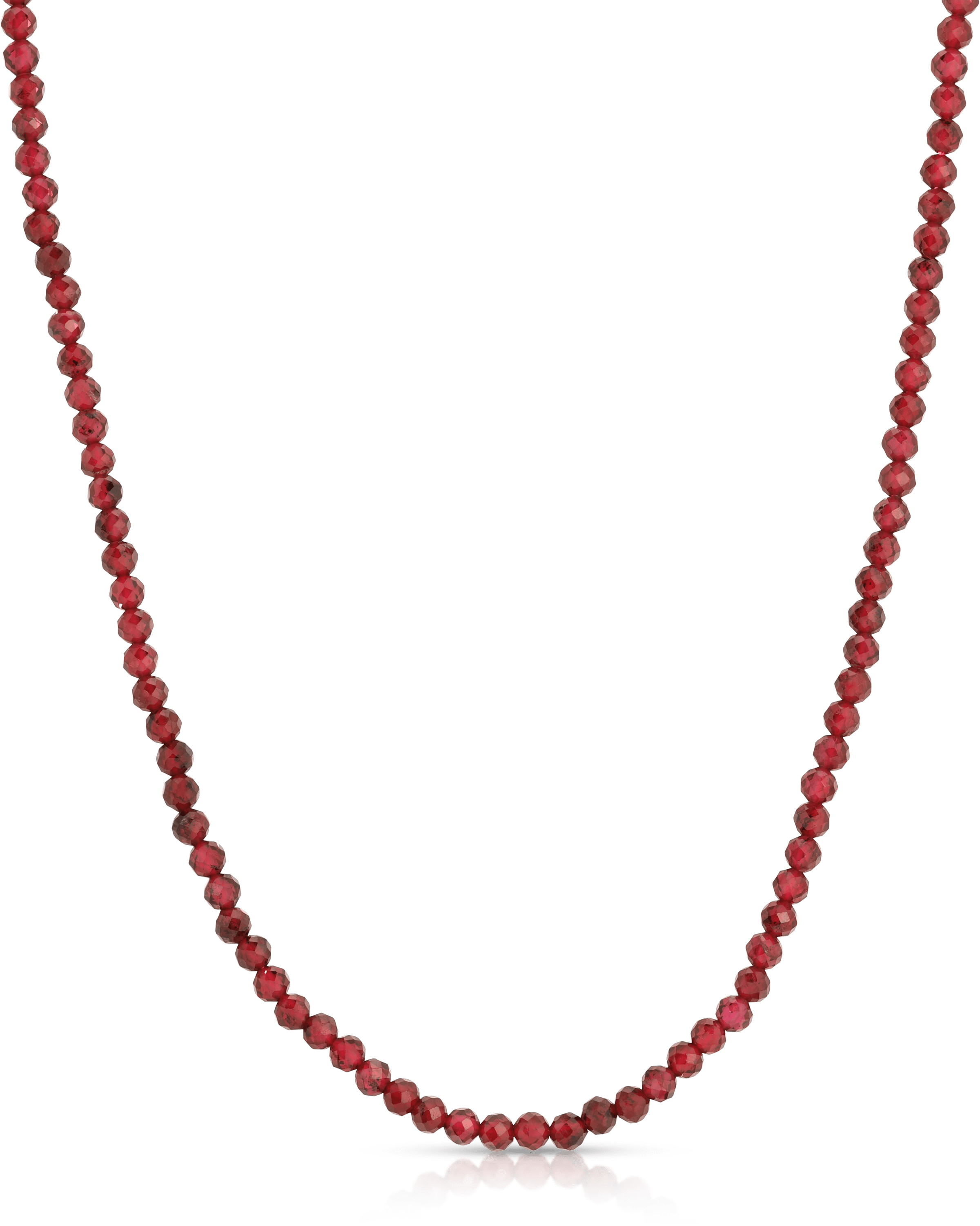 Garnet 3mm Necklace