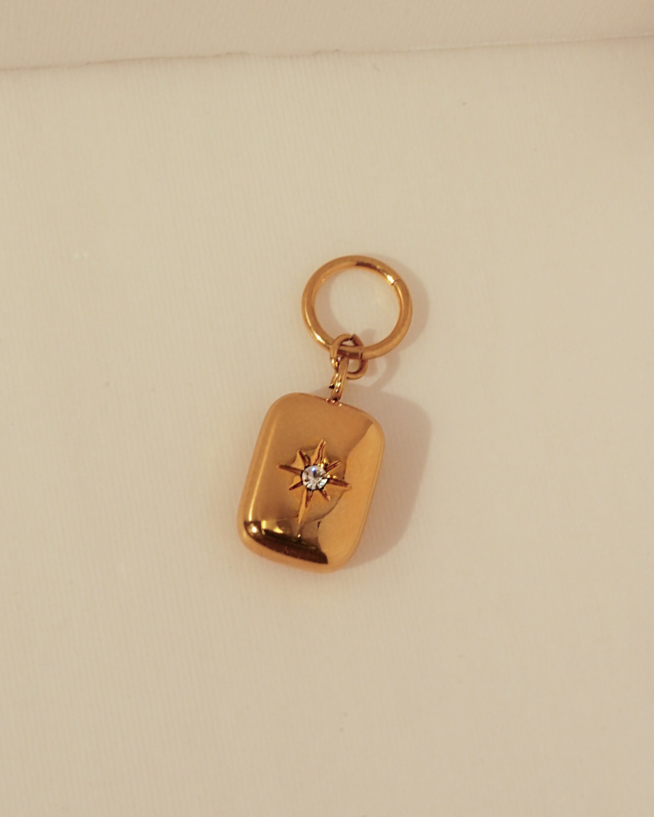 CZ Star Square Charm