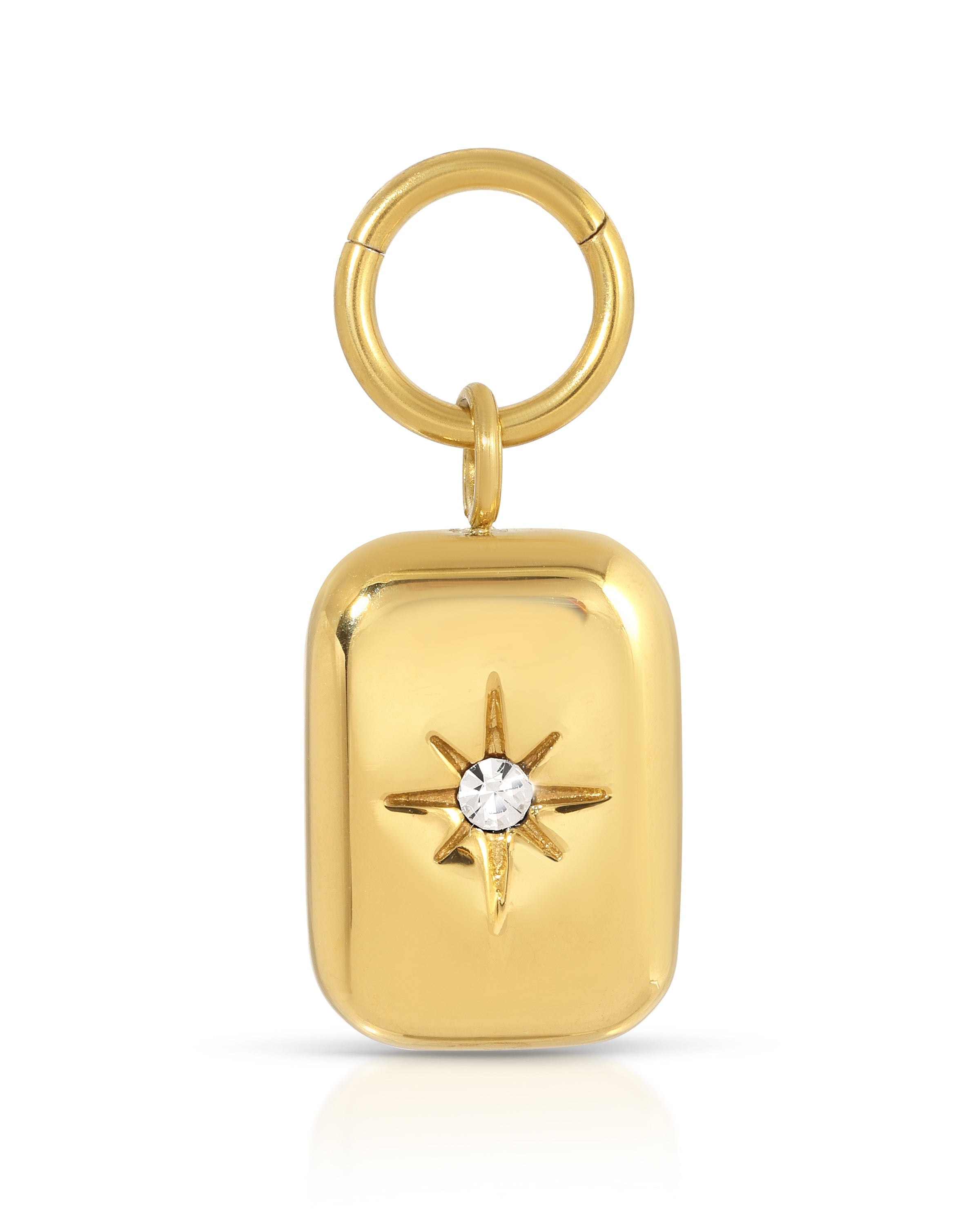 CZ Star Square Charm