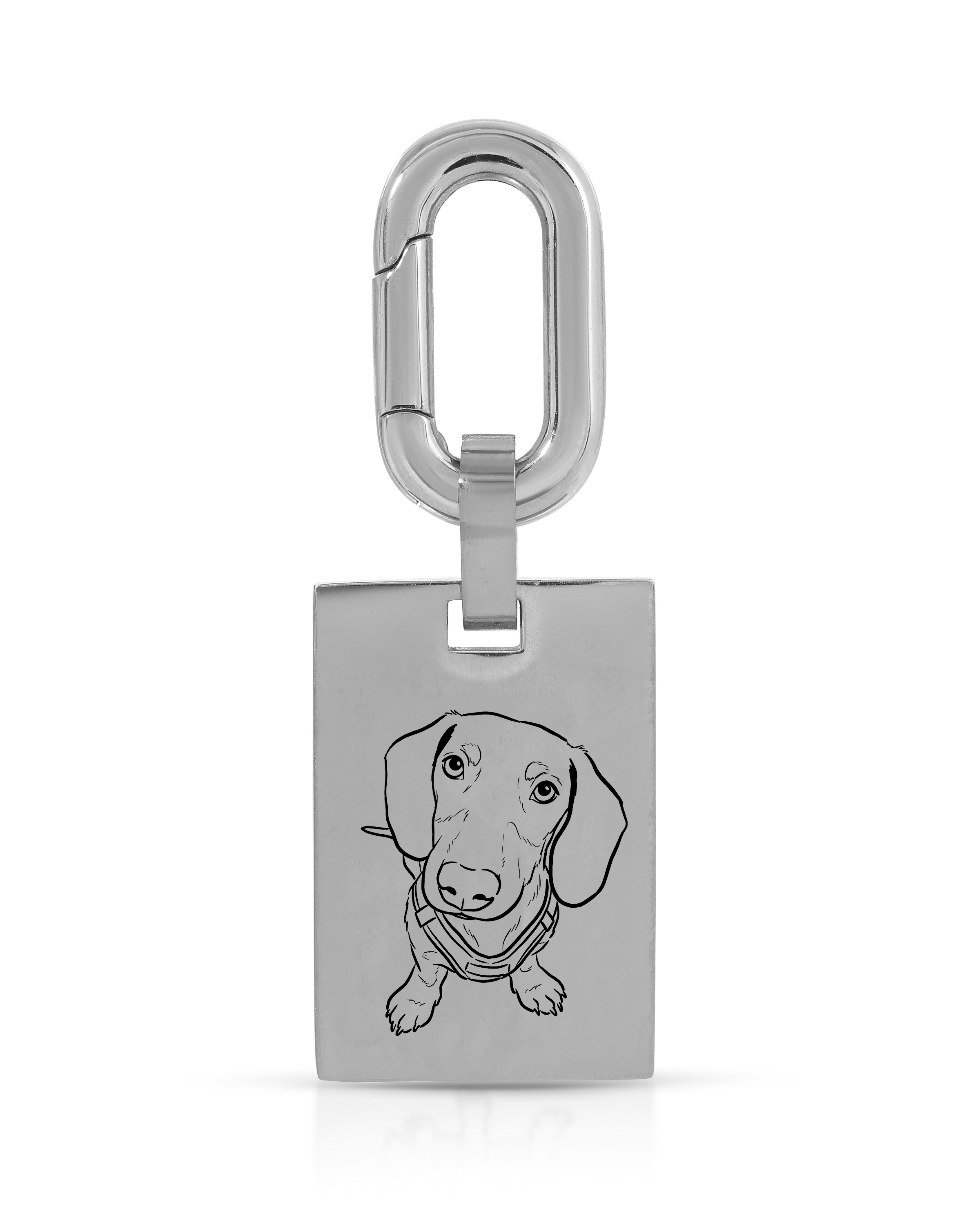 Pet Bag Charm or Keychain Large Rectangle