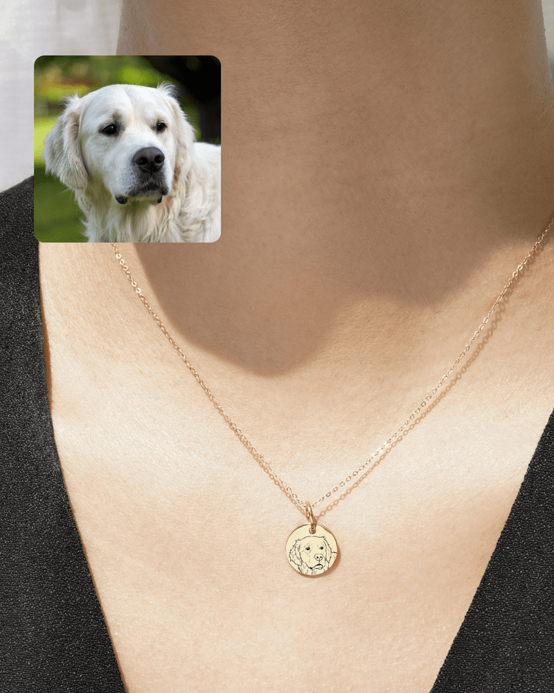 Pet Charm Necklace - Small Medallion