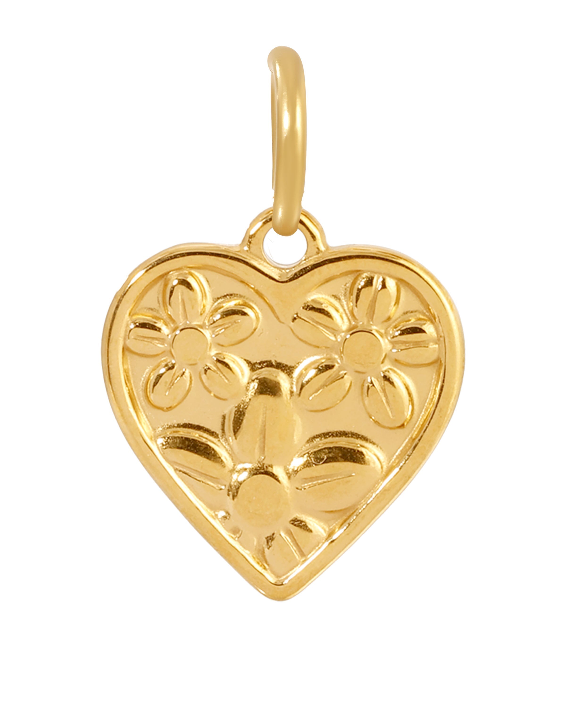 Flower Heart Charm
