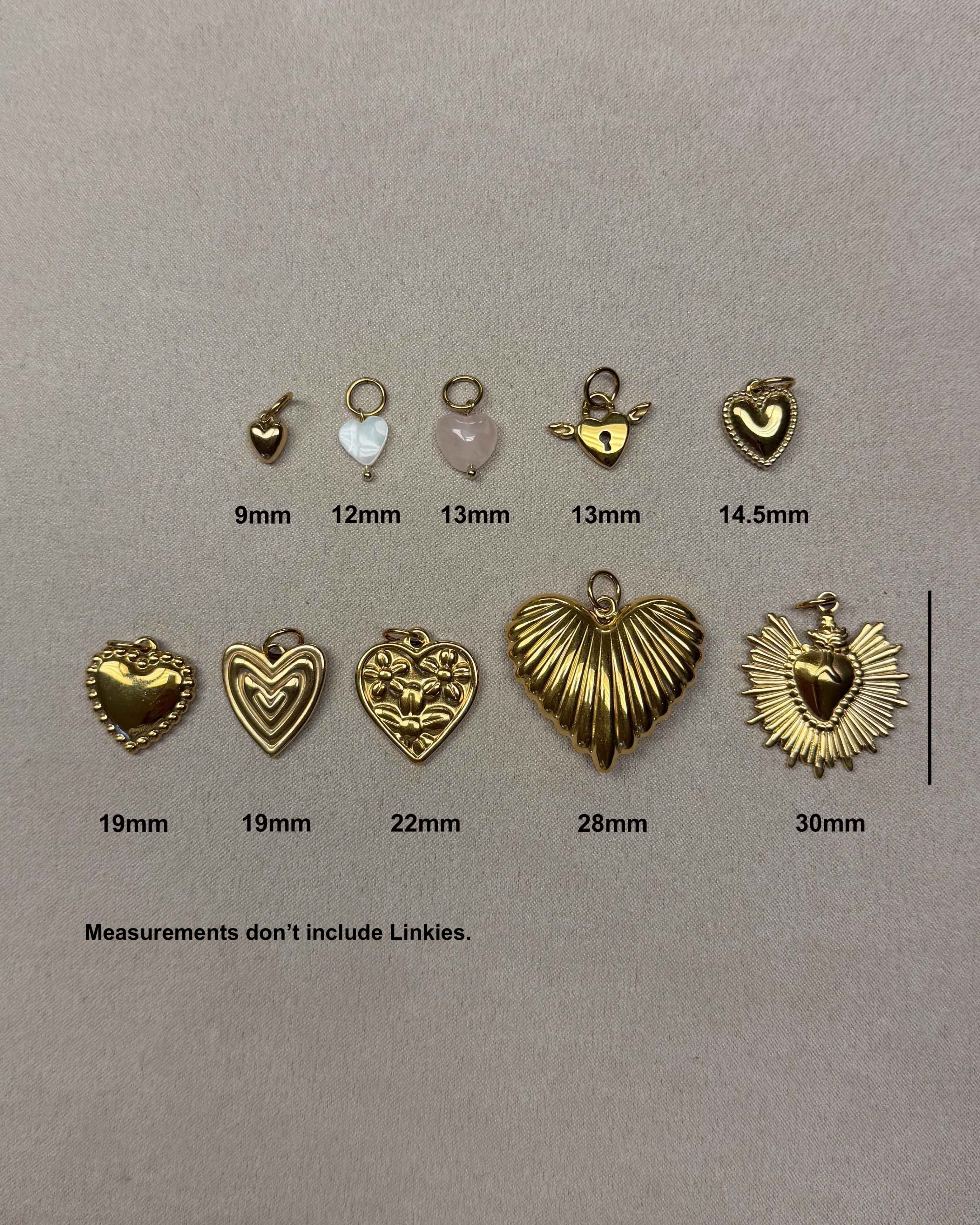 Heart Lines Charm