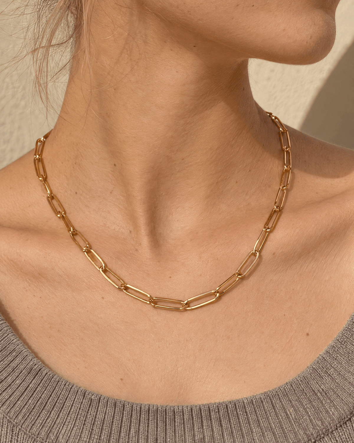 Large Flat Link Necklace