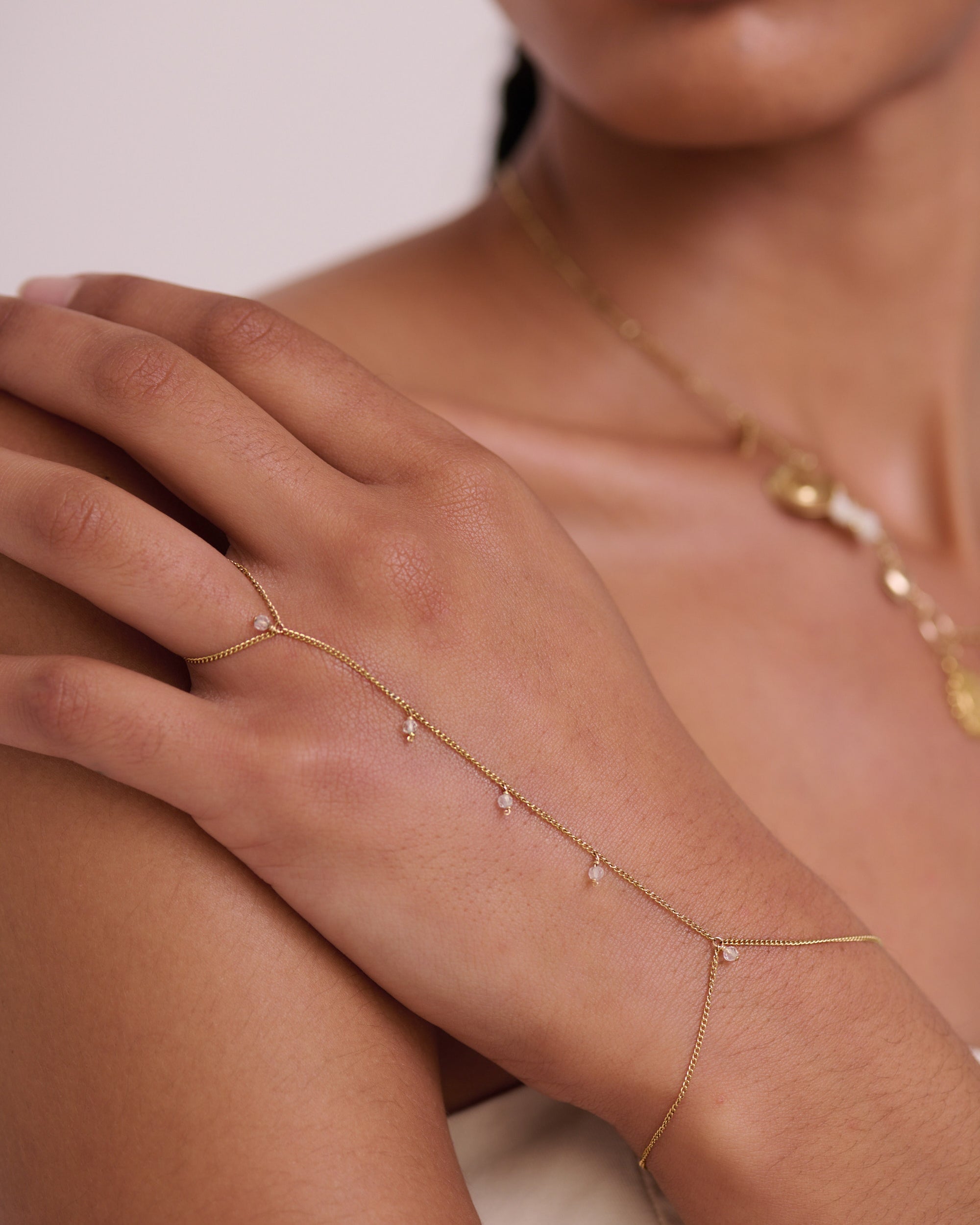 Moonstone Handchain