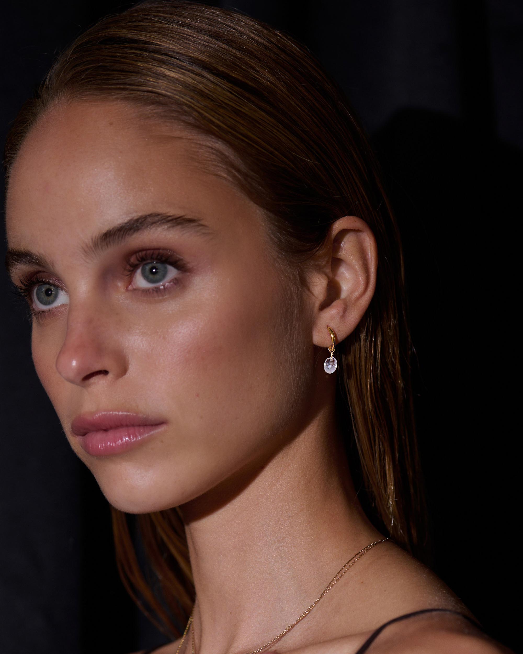 Northwich Moss Amethyst Hoops