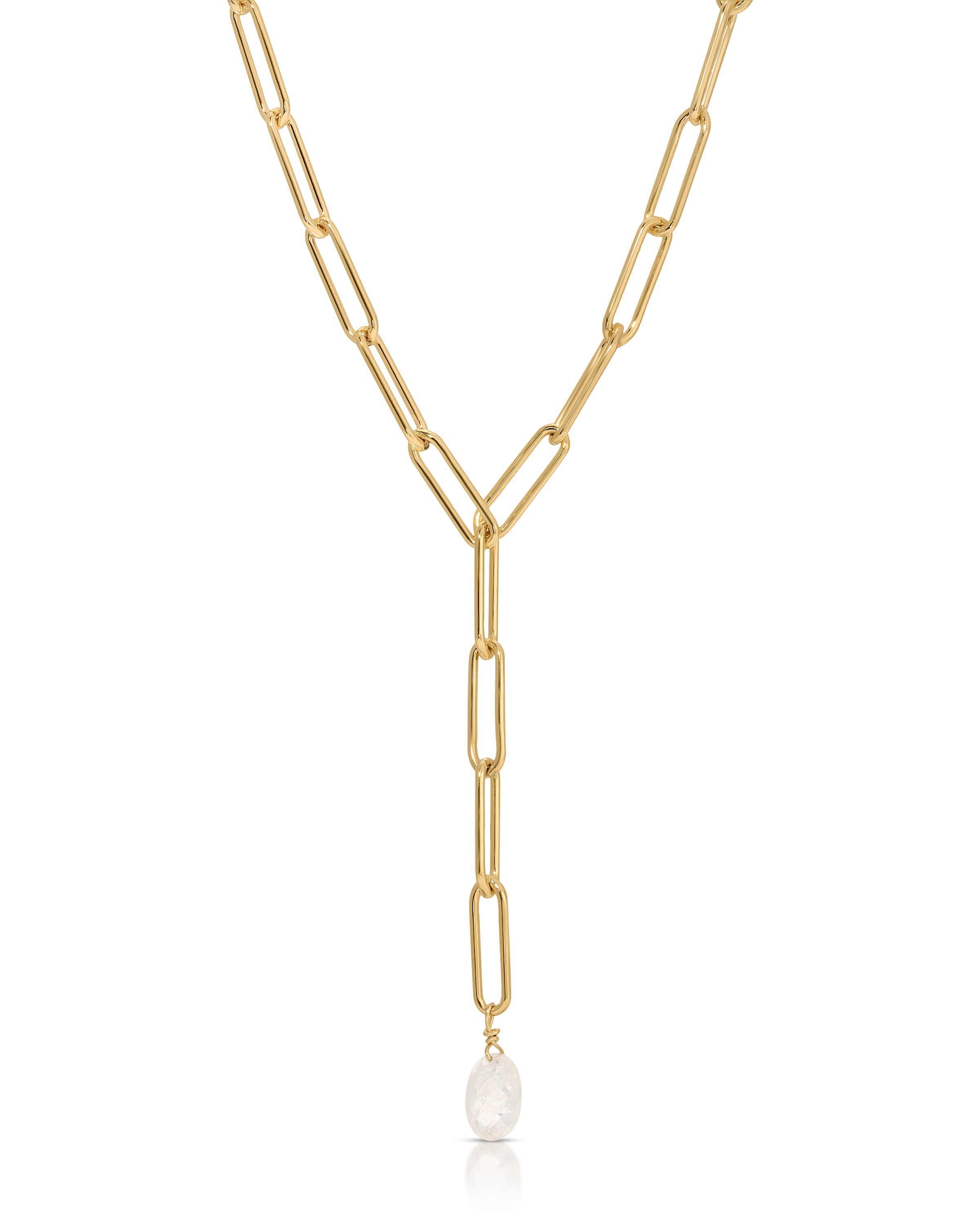 Peryn Moonstone Lariat Necklace