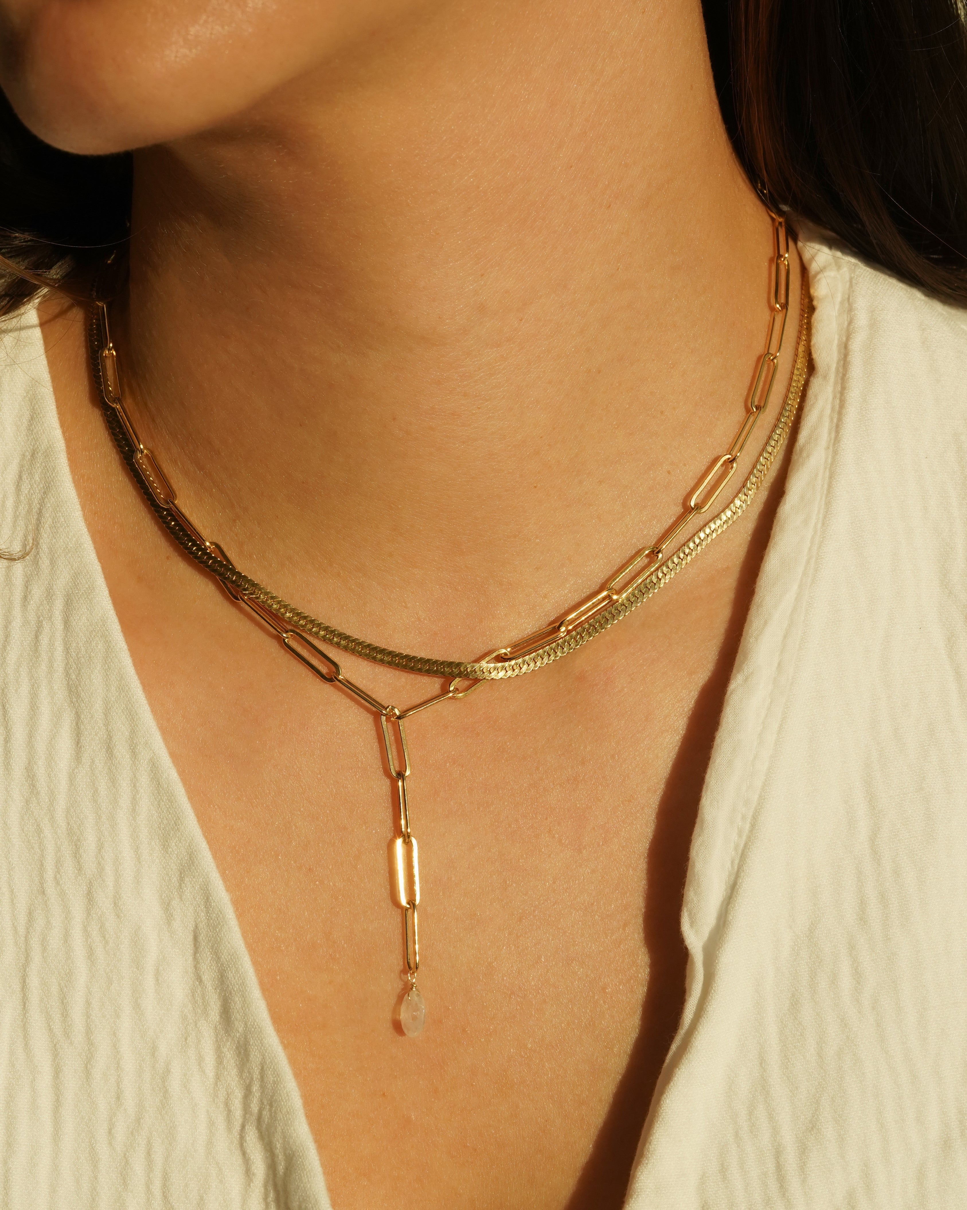 Peryn Moss Amethyst Lariat Necklace