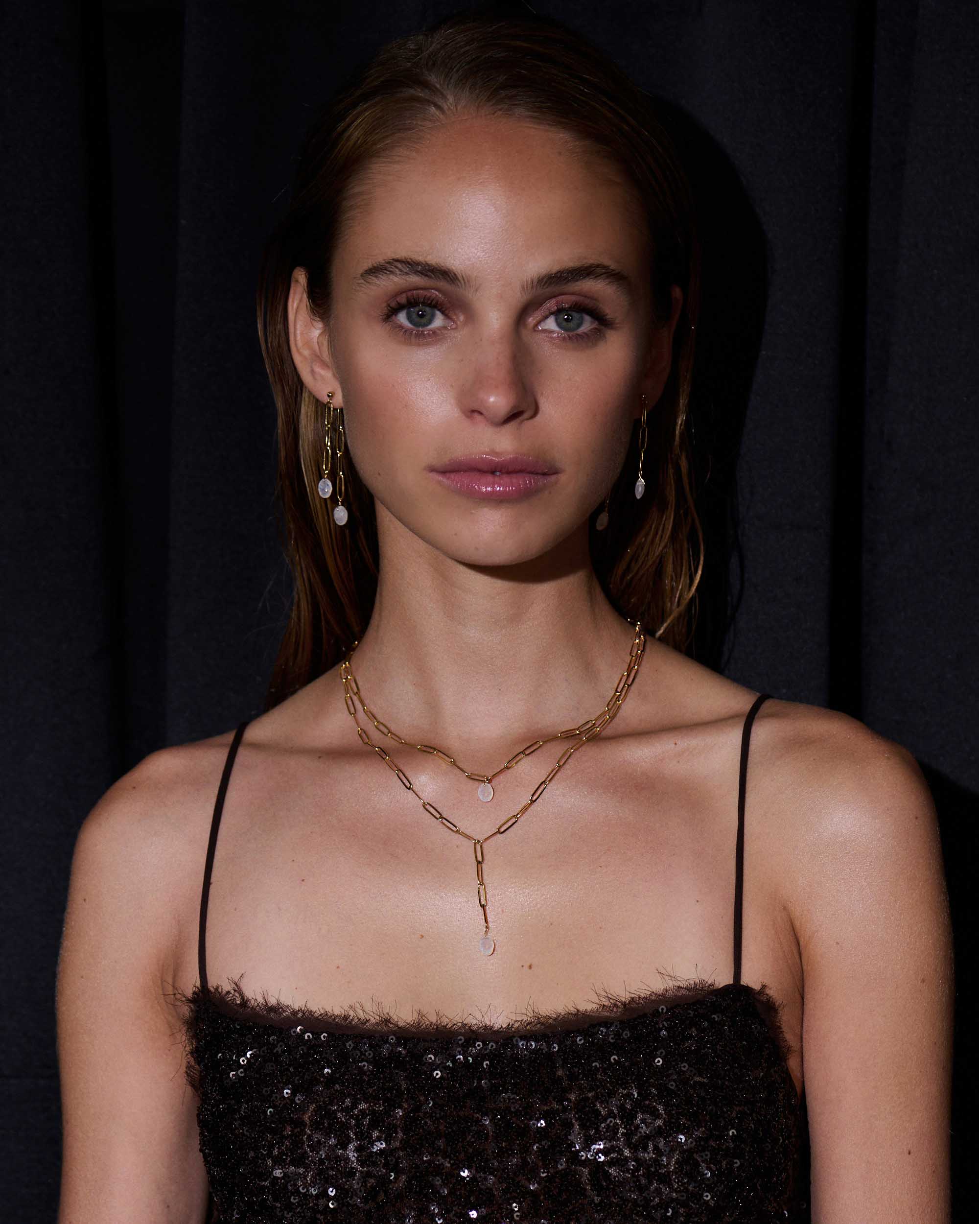 Peryn Moss Amethyst Lariat Necklace