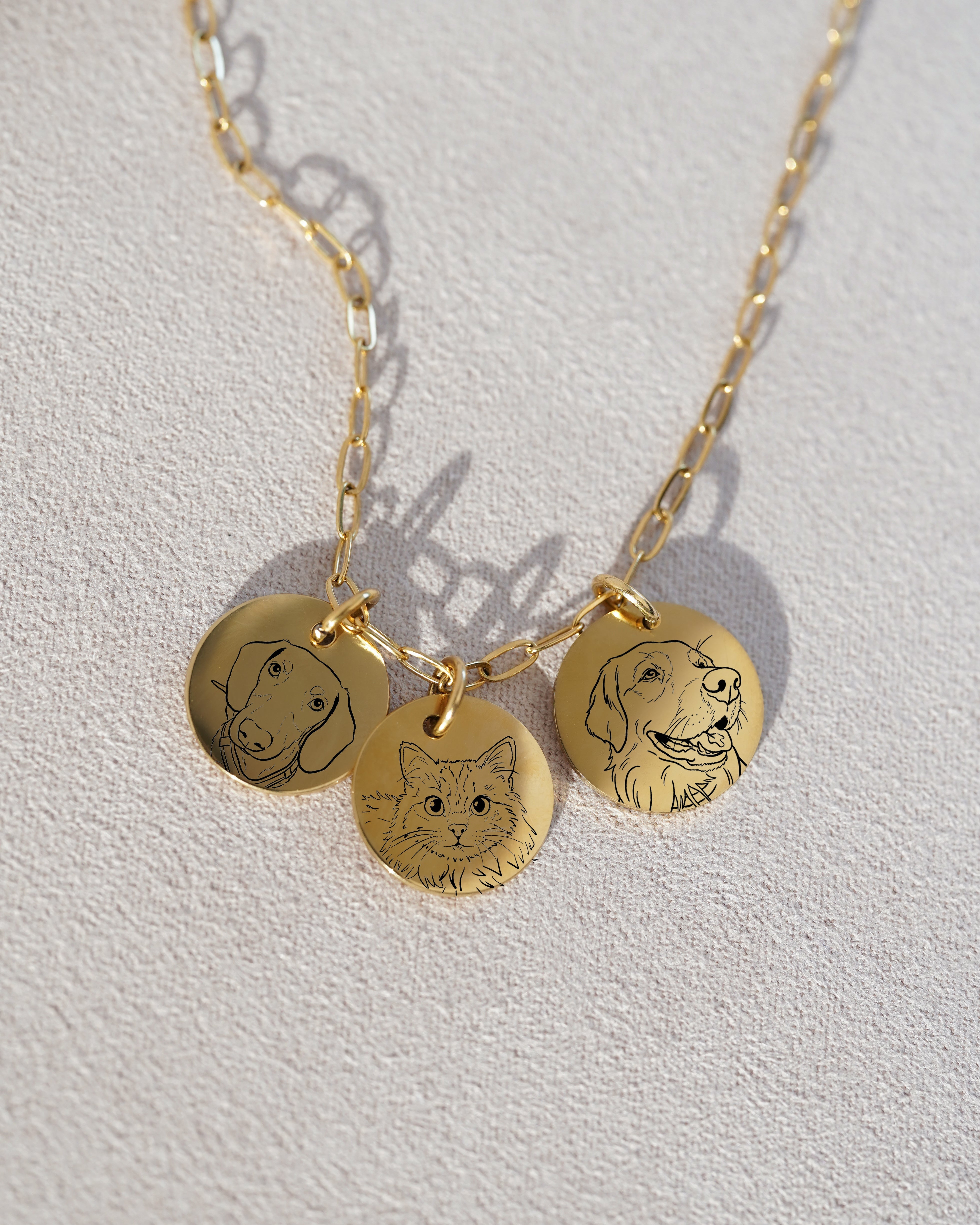 Pet Charm Necklace - Large Medallion