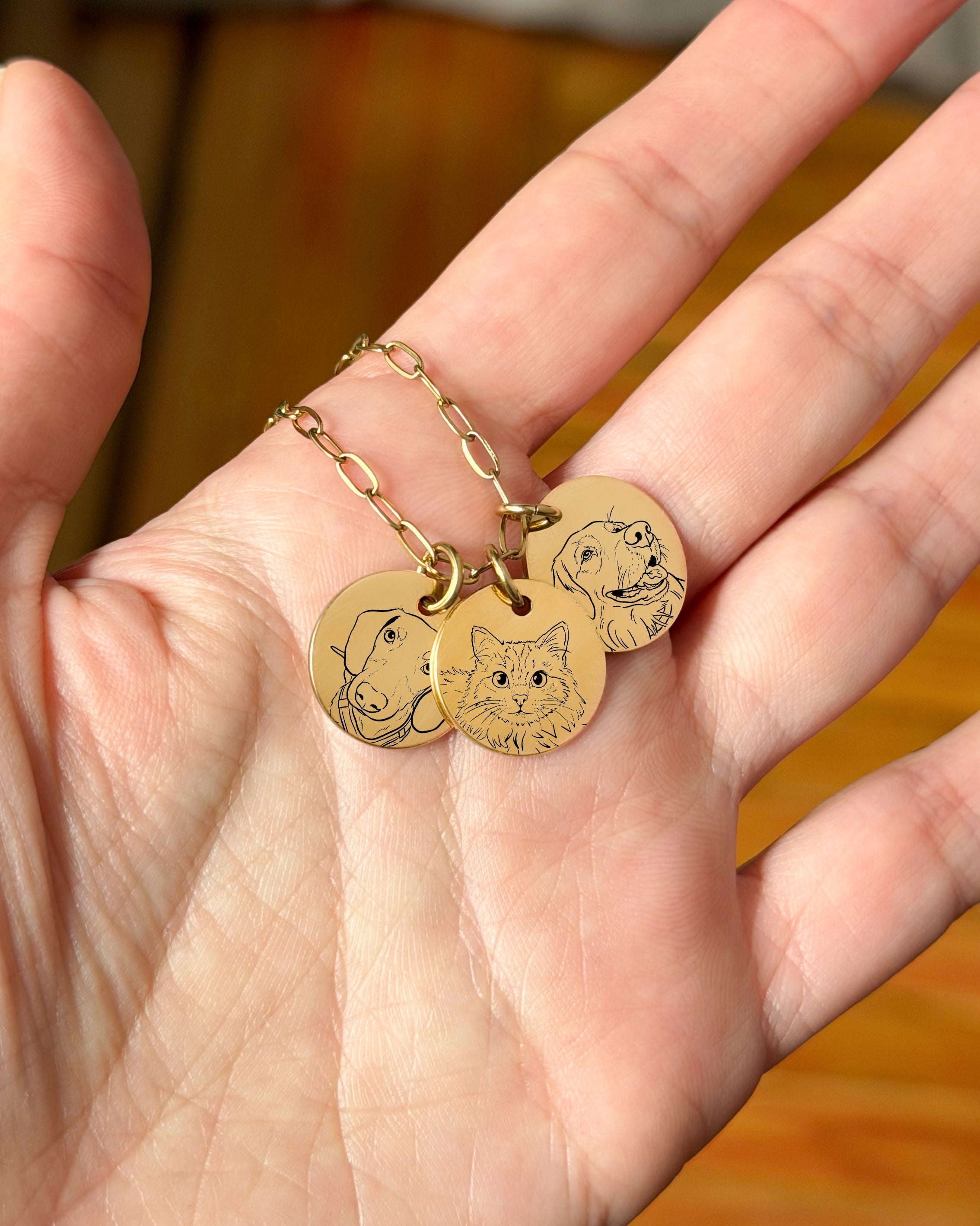 Pet Charm Necklace - Large Medallion