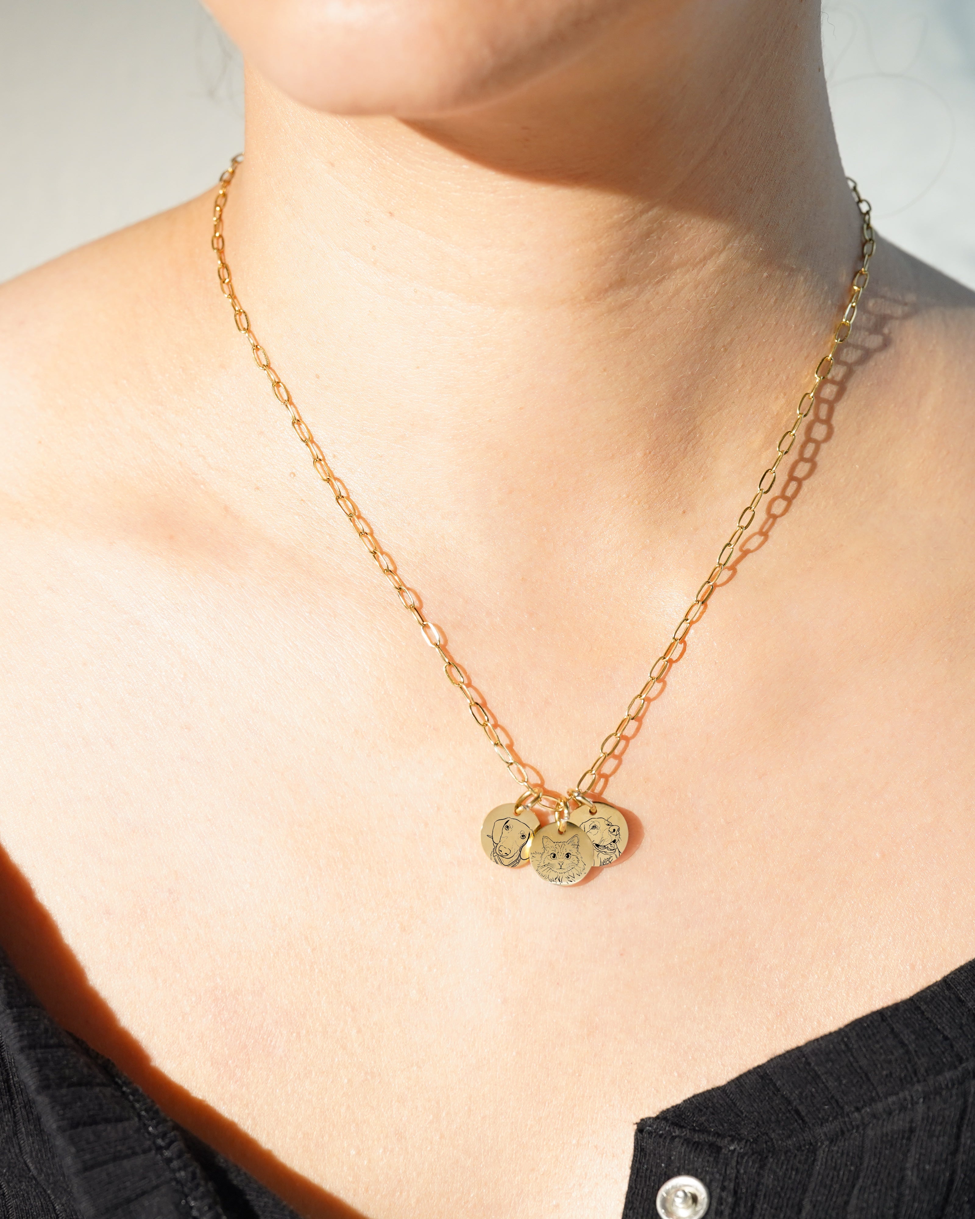 Pet Charm Necklace - Small Medallion