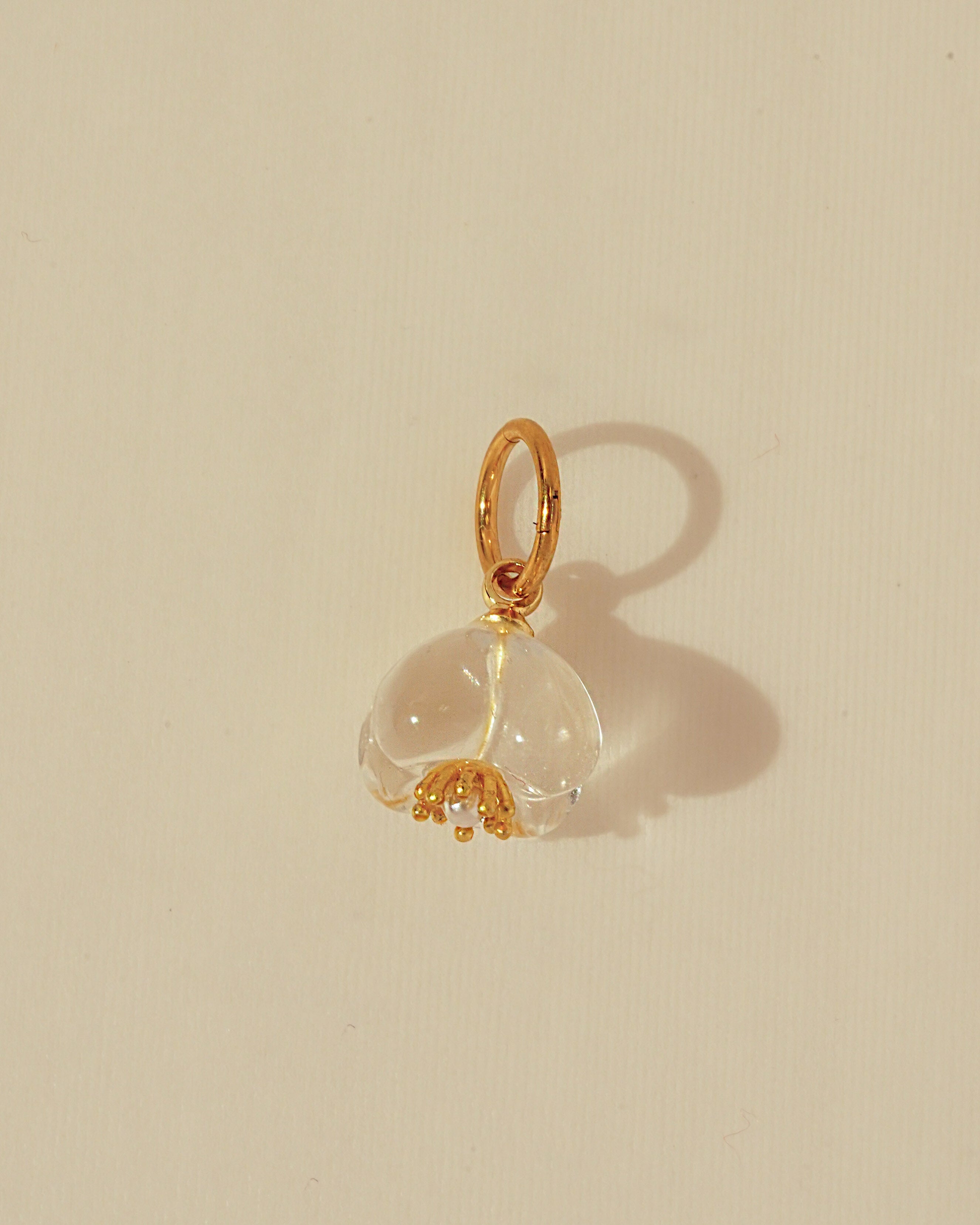 Quartz Flower Charm