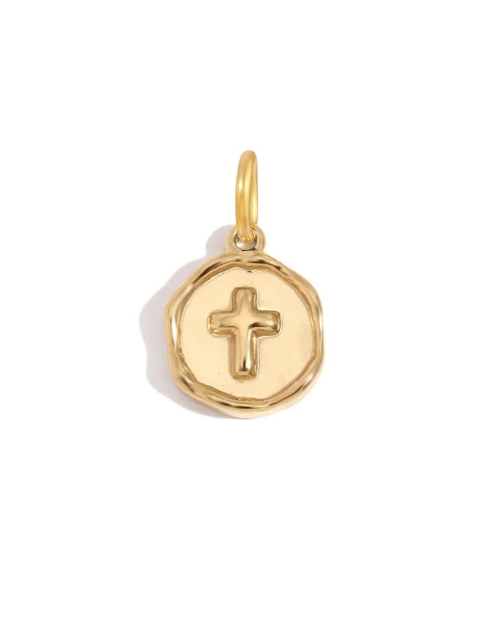 Round Cross Charm