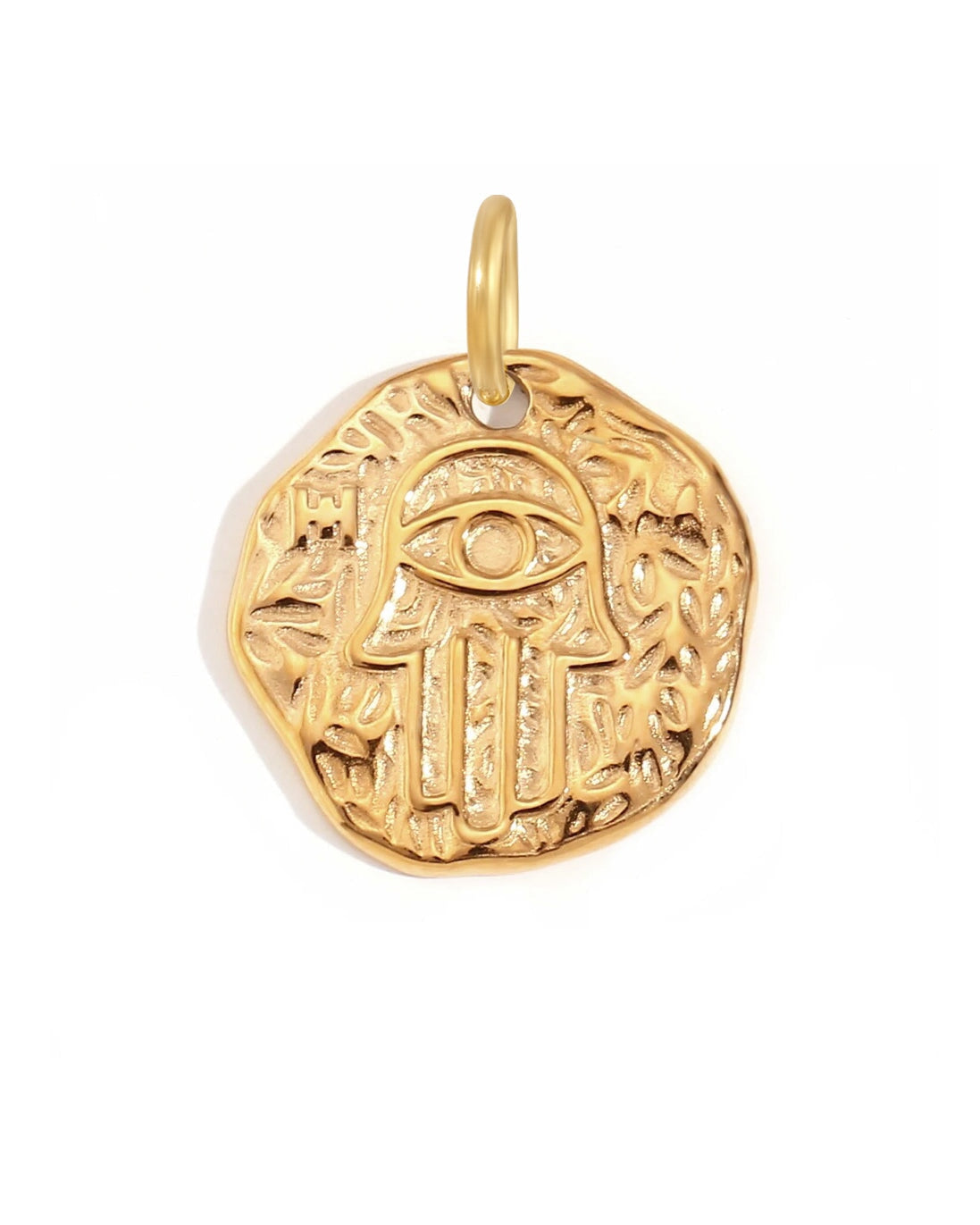 Round Hamsa Charm