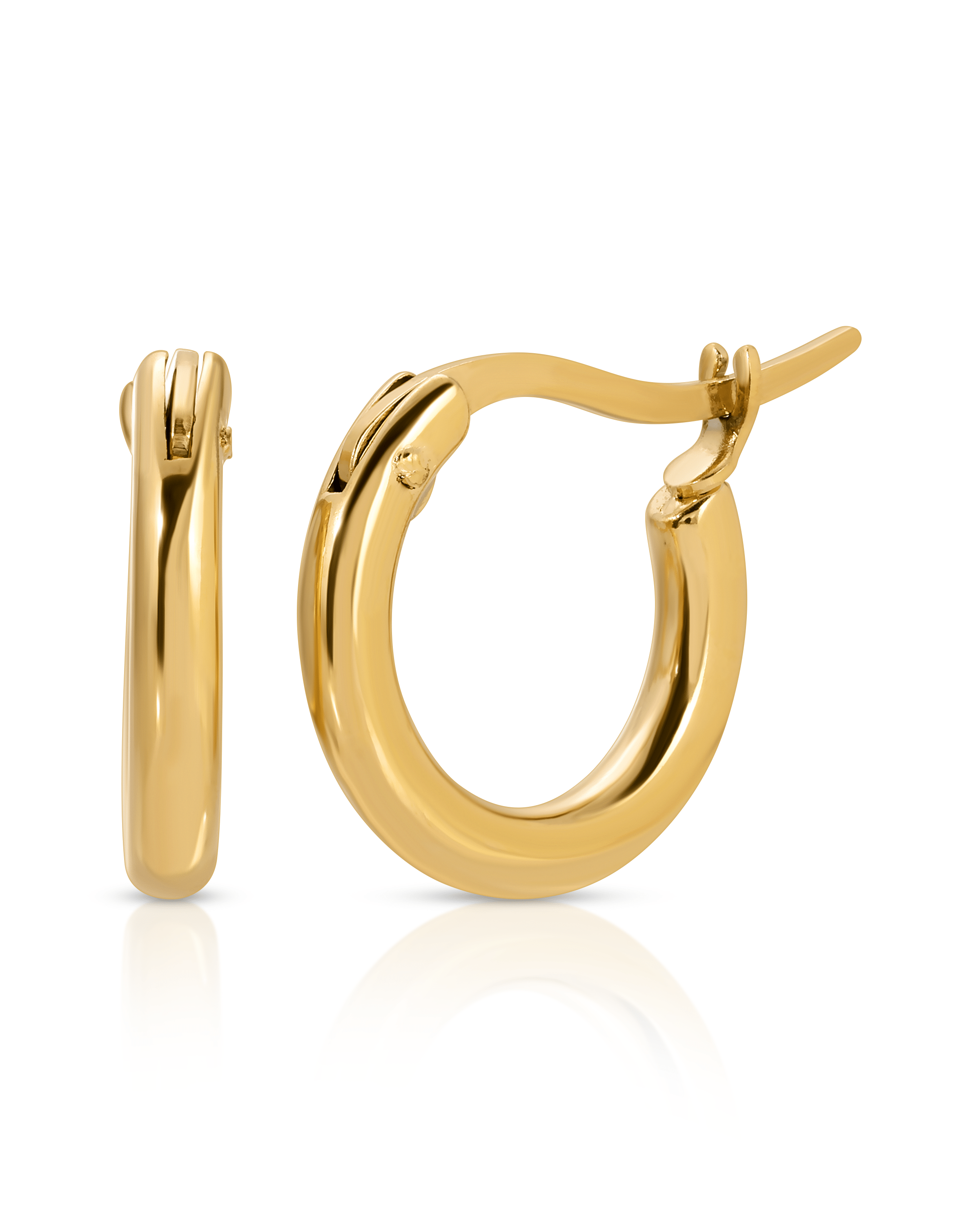Thick Medium Hoop Earrings