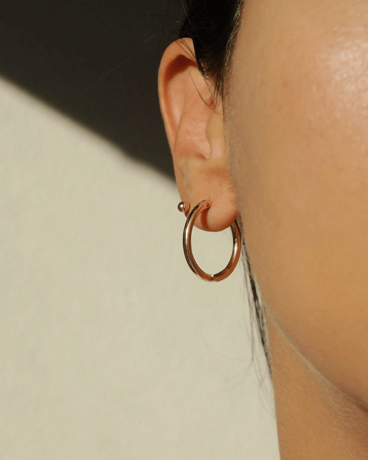 Thick Medium Hoop Earrings