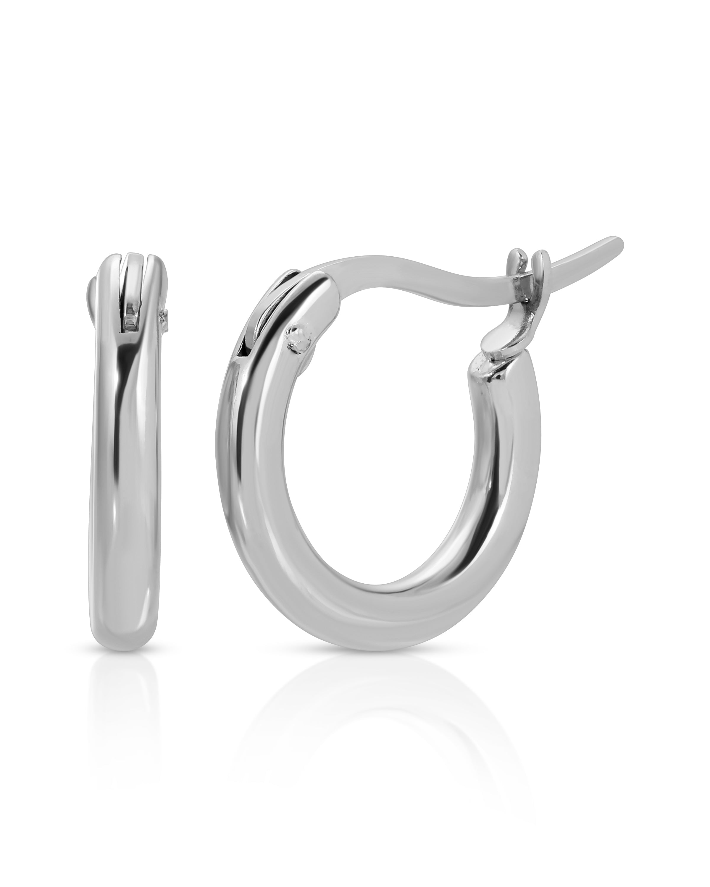 Thick Medium Hoop Earrings