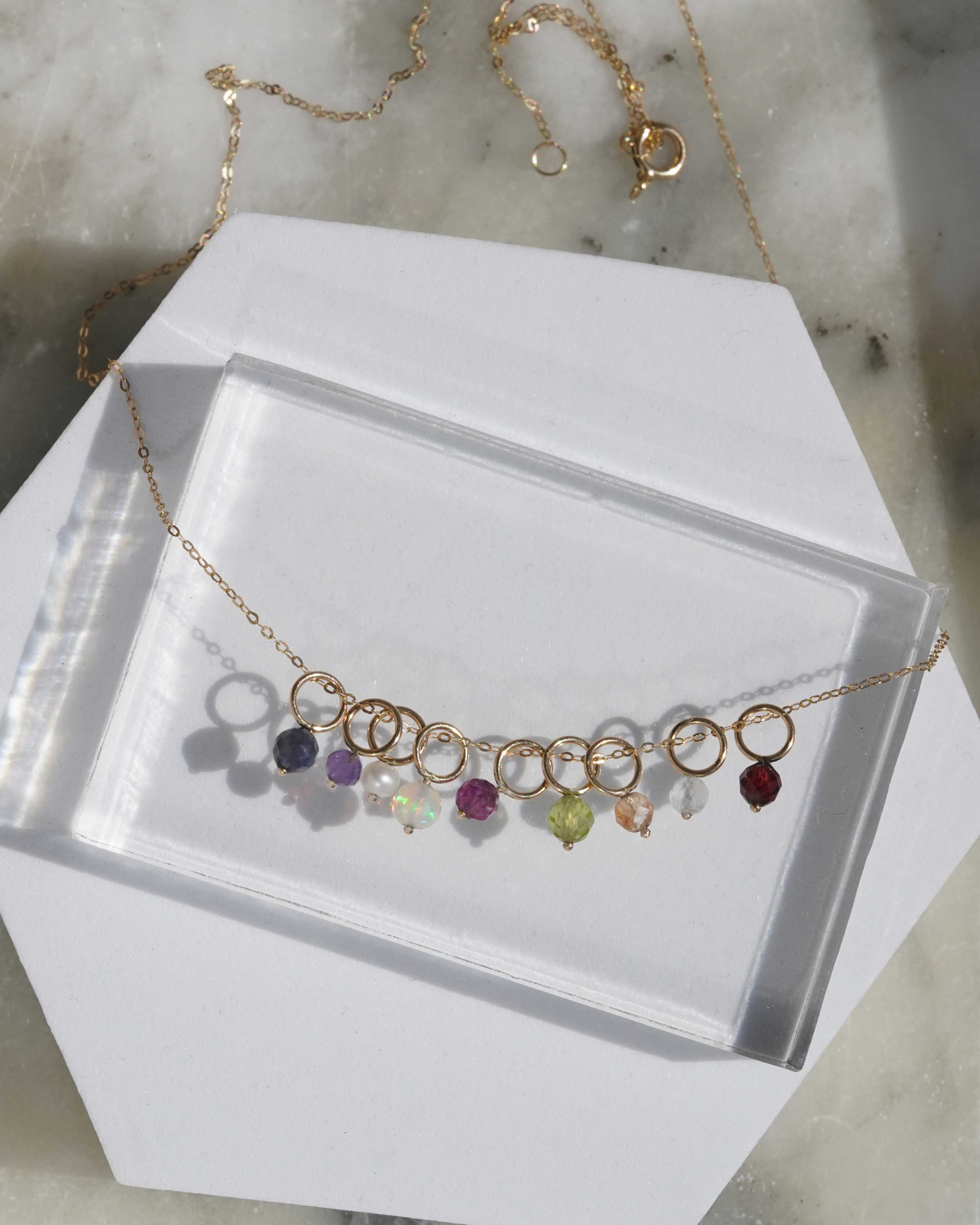 14K Fine One Love Birthstone Necklace