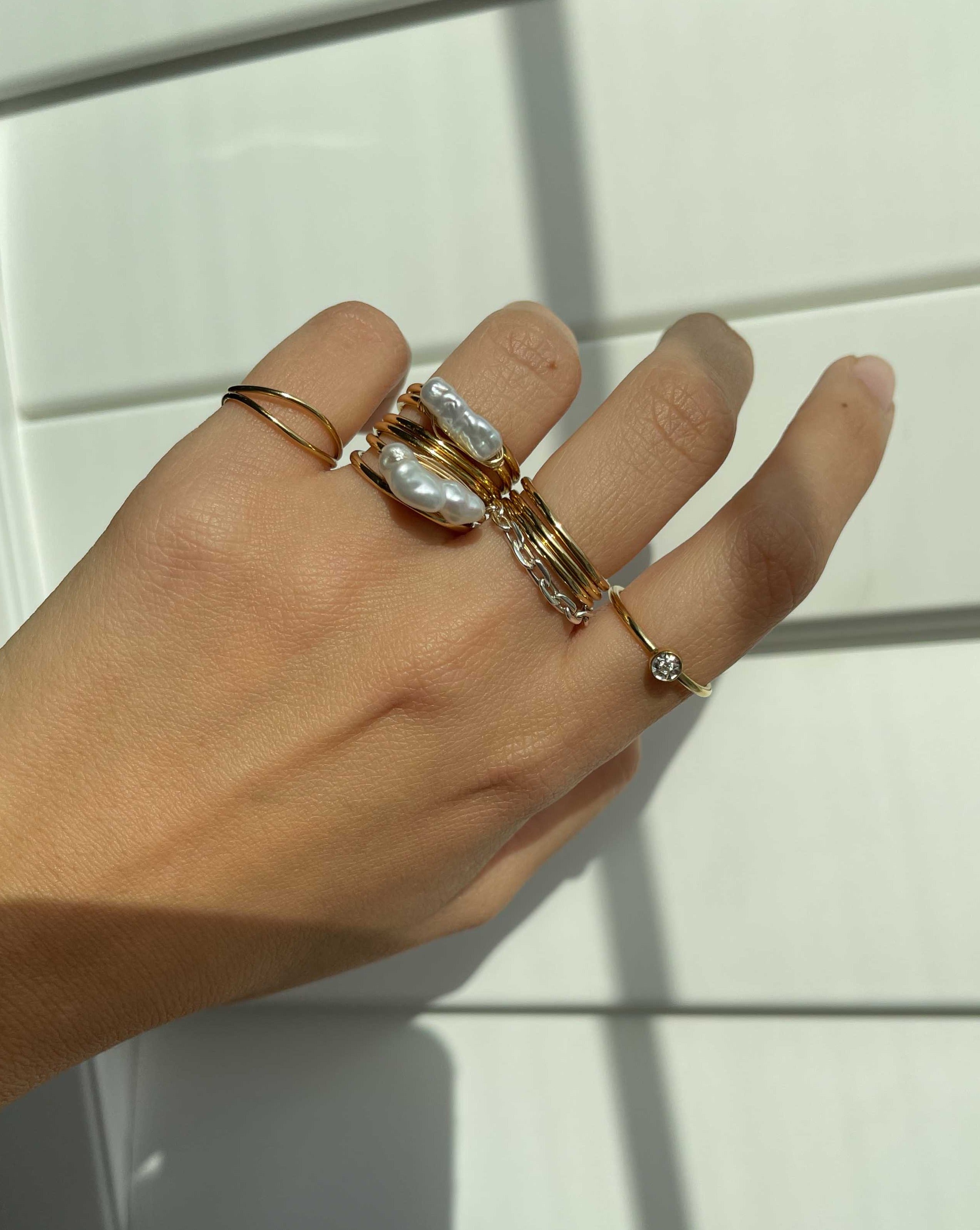 Berkley Ring by KOZAKH. A simple 2mm thick stackable ring crafted in 14K Gold Filled.