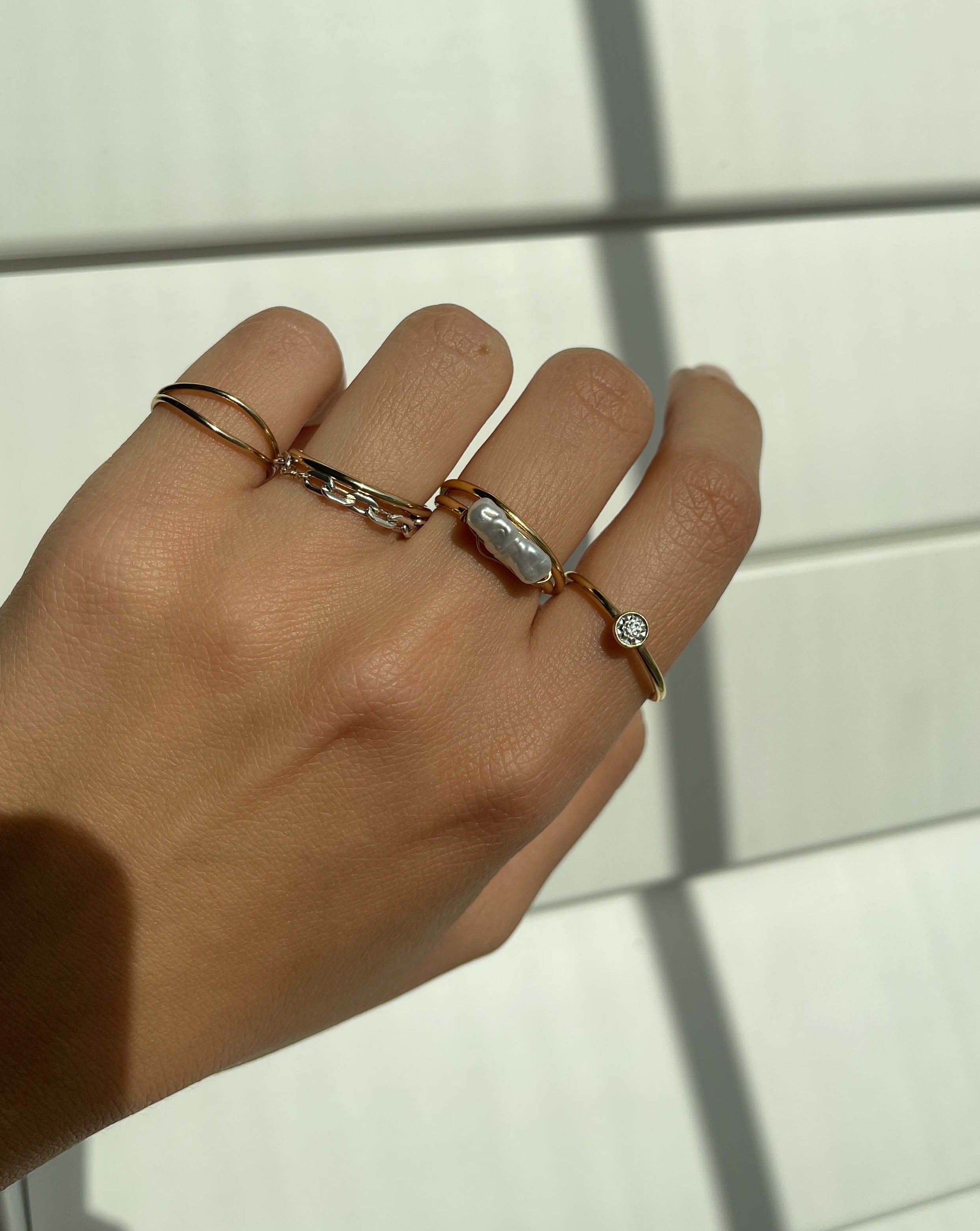 Berkley Ring by KOZAKH. A simple 2mm thick stackable ring crafted in 14K Gold Filled.