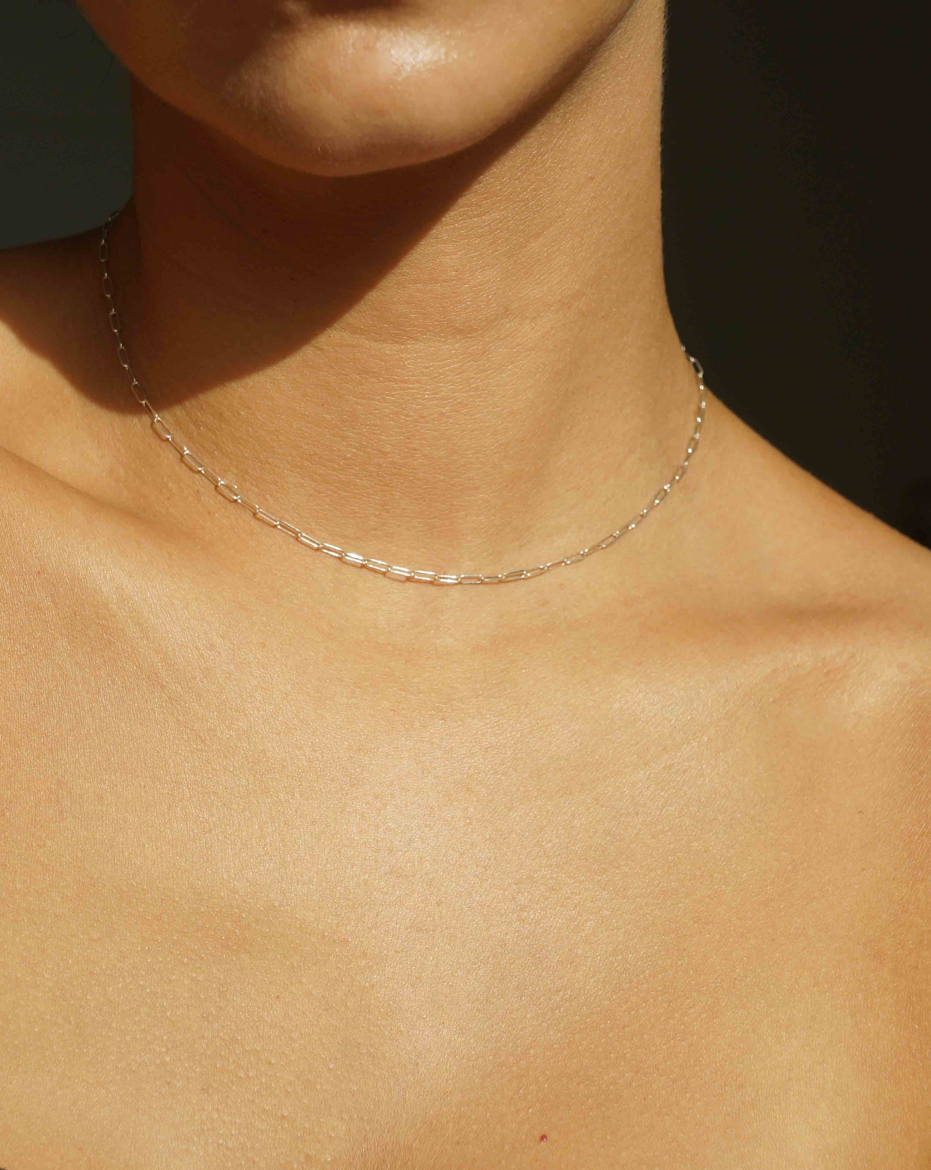 Blaire Chain Necklace by KOZAKH. A 15 to 17 inch adjustable length chain necklace in Sterling Silver.