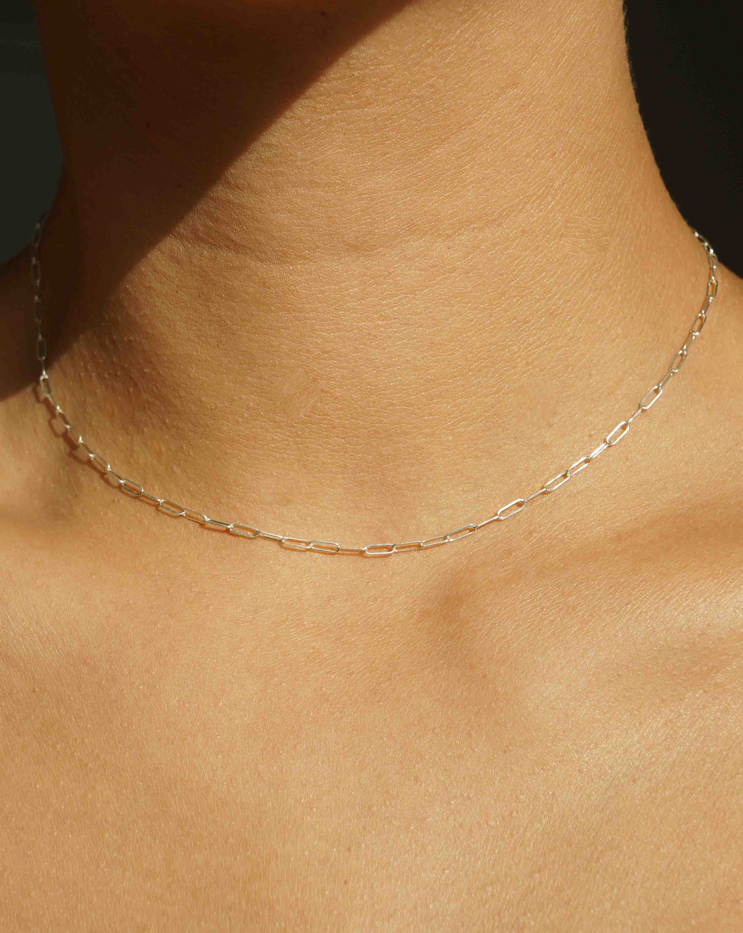 Blaire Chain Necklace by KOZAKH. A 15 to 17 inch adjustable length chain necklace in Sterling Silver.