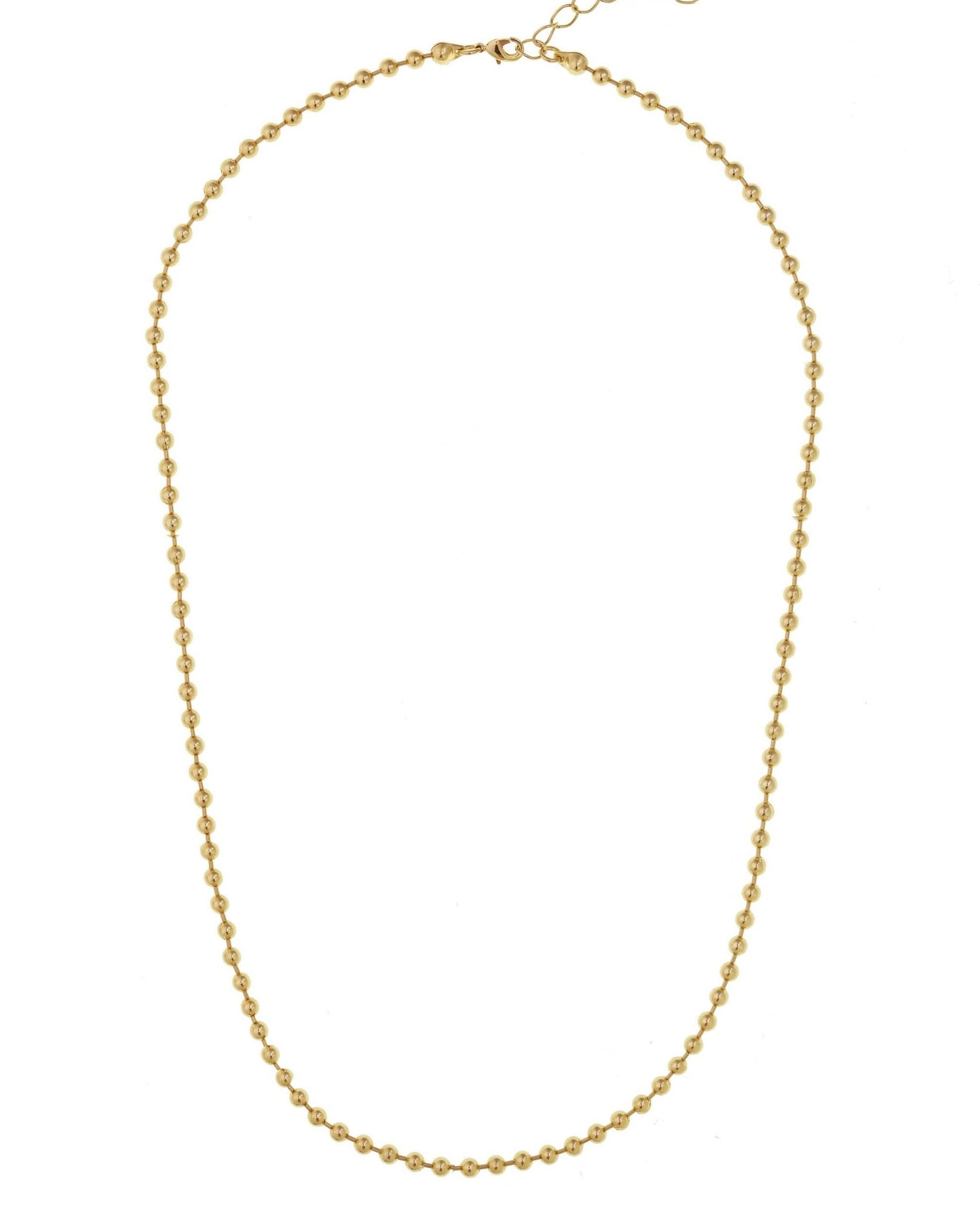 Circul Necklace by KOZAKH. An 18 inch long necklace in 18k Gold Bonded with anti-tarnish treatment, featuring 3mm round links.