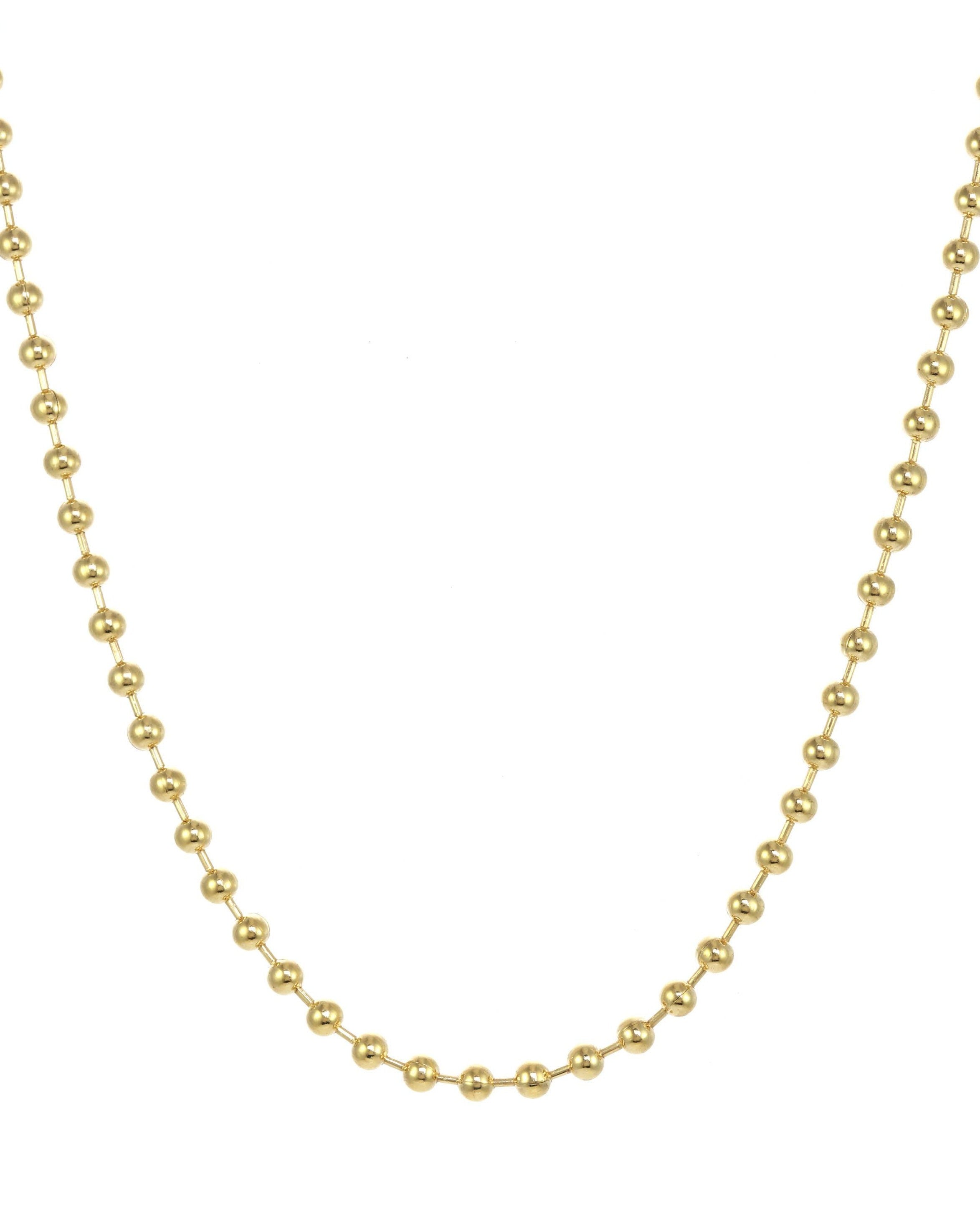 Circul Necklace by KOZAKH. An 18 inch long necklace in 18k Gold Bonded with anti-tarnish treatment, featuring 3mm round links.