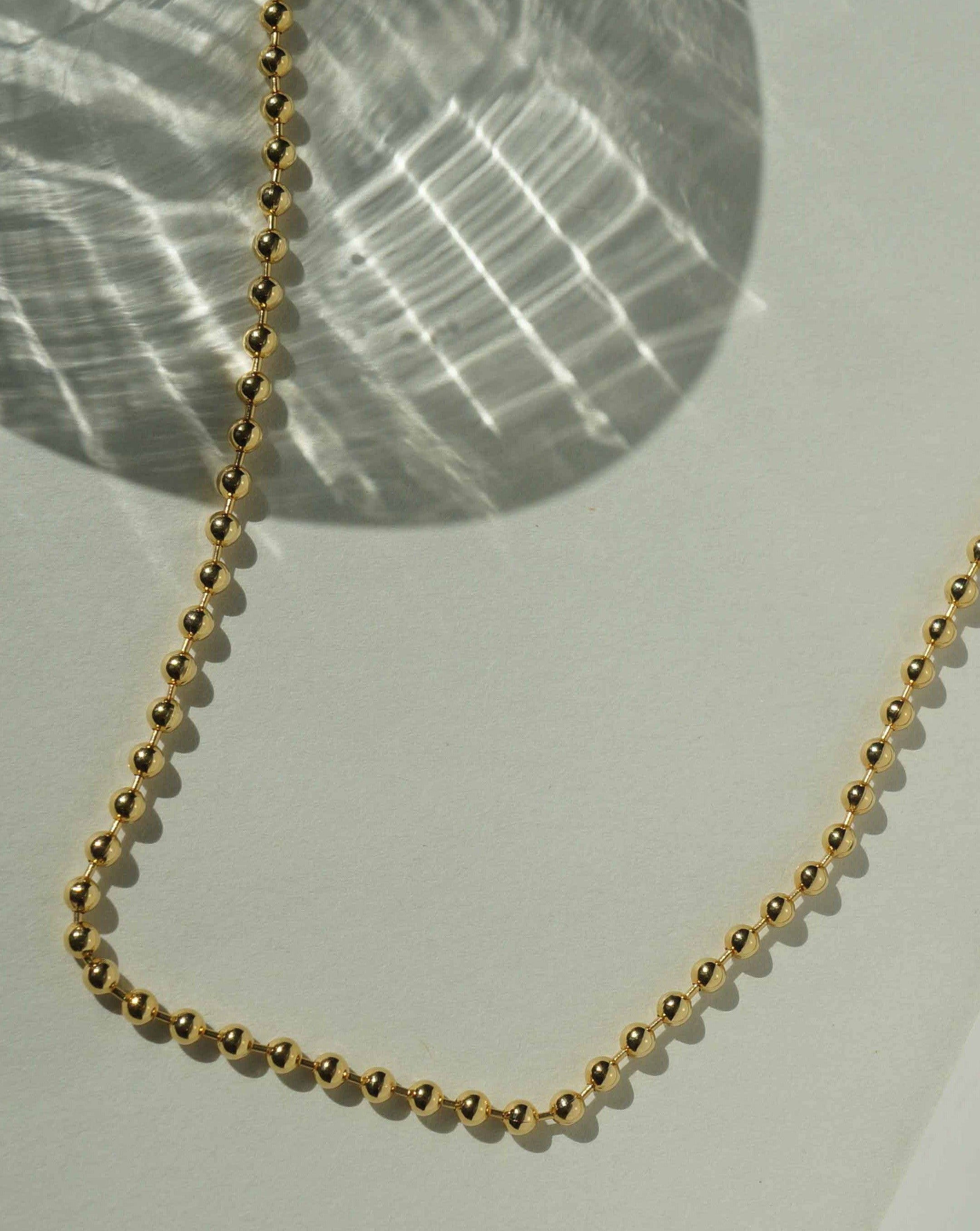 Circul Necklace by KOZAKH. An 18 inch long necklace in 18k Gold Bonded with anti-tarnish treatment, featuring 3mm round links.