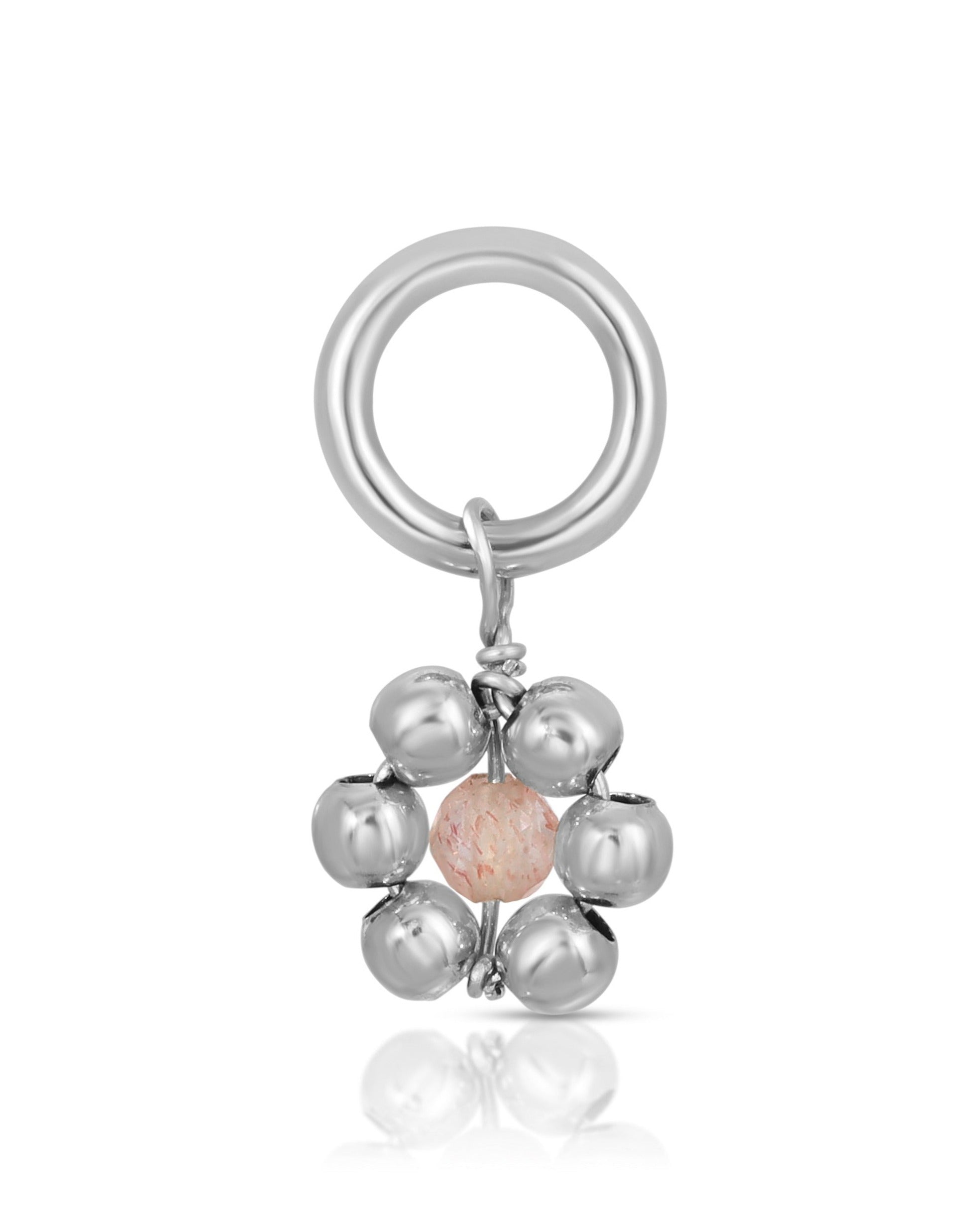 Flowercita October Pink Opal Charm