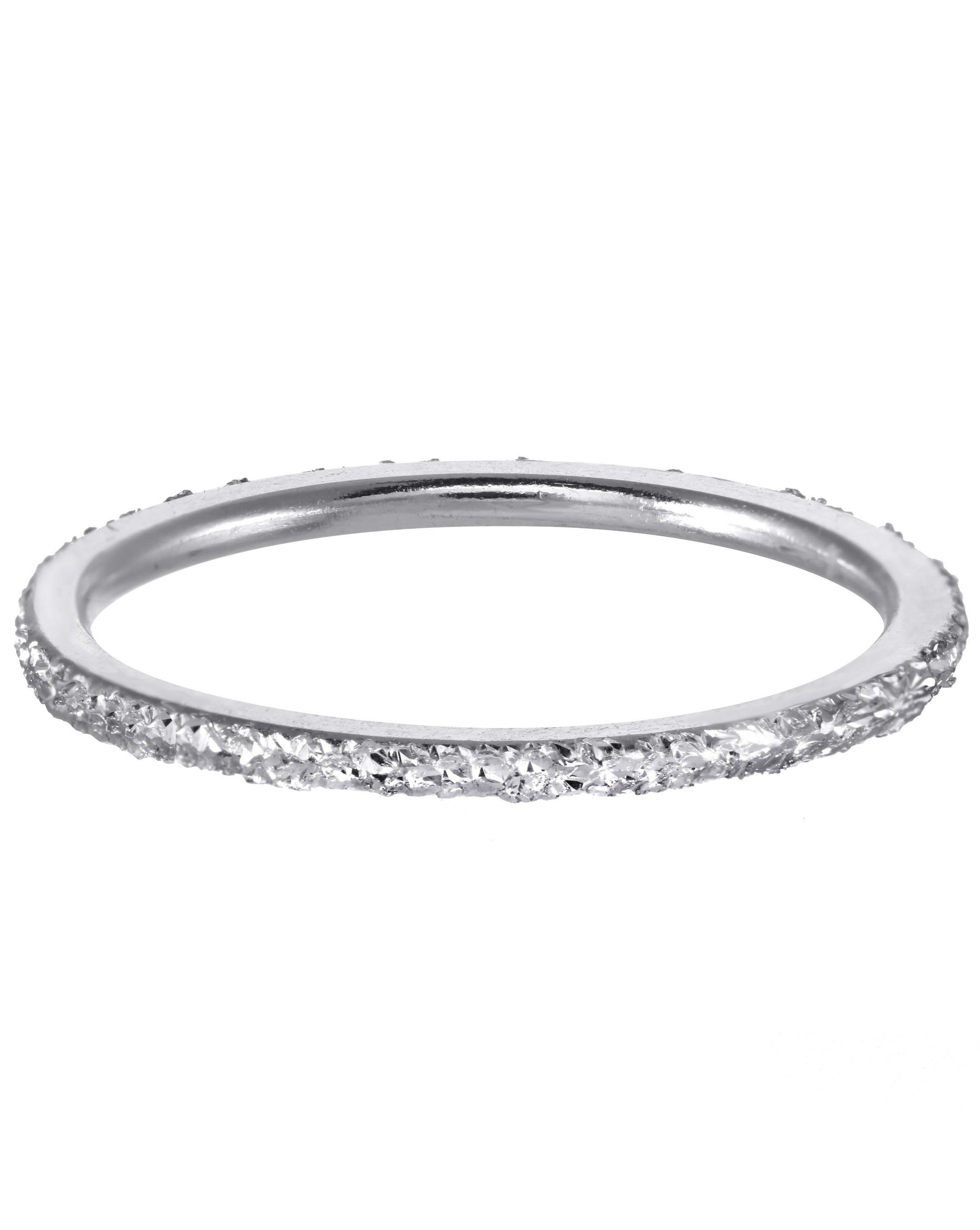 Glisten Ring by KOZAKH. A 1.5mm diamond textured band, crafted in Sterling Silver.