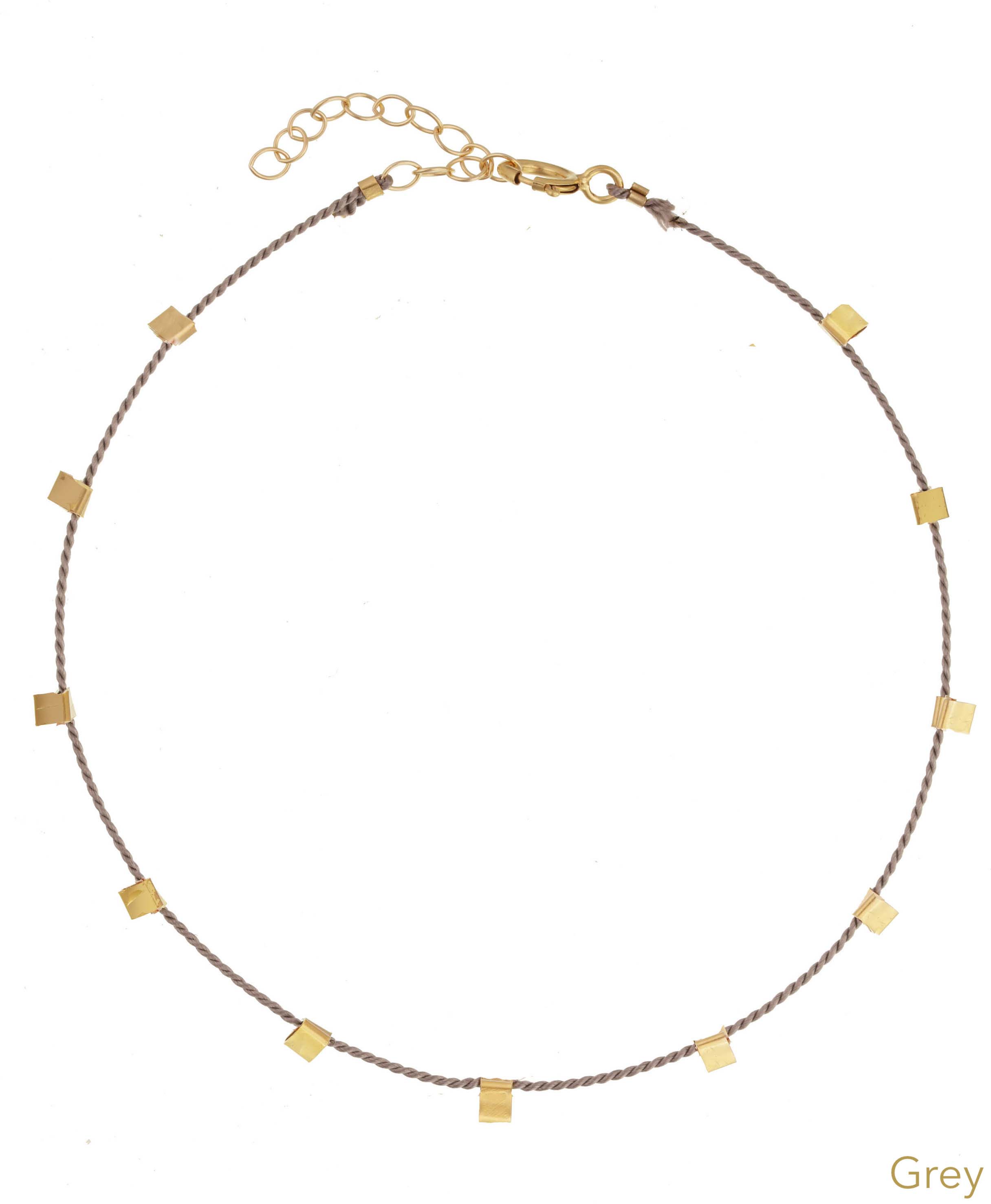 Hilo Bracelet by KOZAKH. A 6 to 7 inch adjustable length natural silk thread bracelet, embellished with 14K Gold Filled metals.