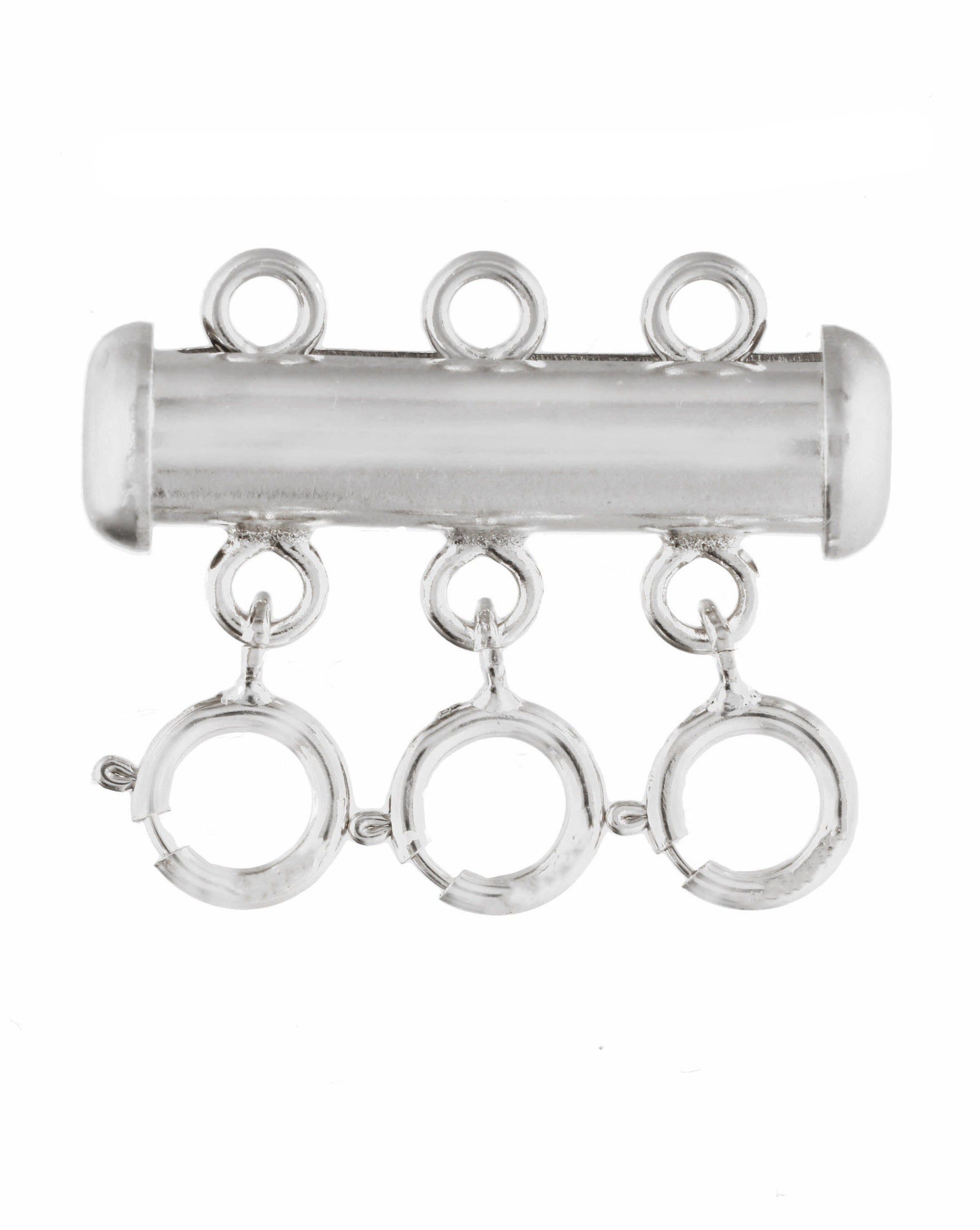 Triple Layering Clasp by KOZAKH. A Sterling Silver clasp that atttaches up to 3 necklaces.