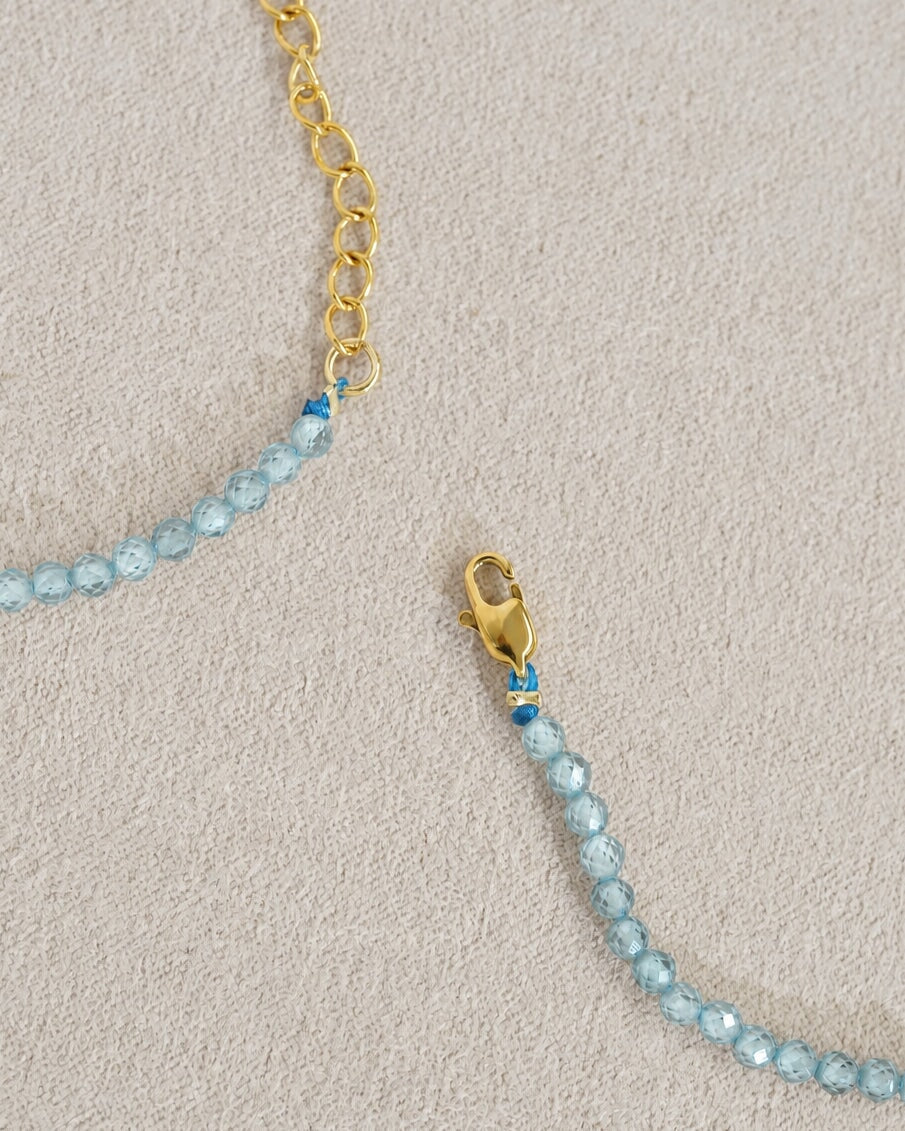 Aquamarine 3mm Necklace