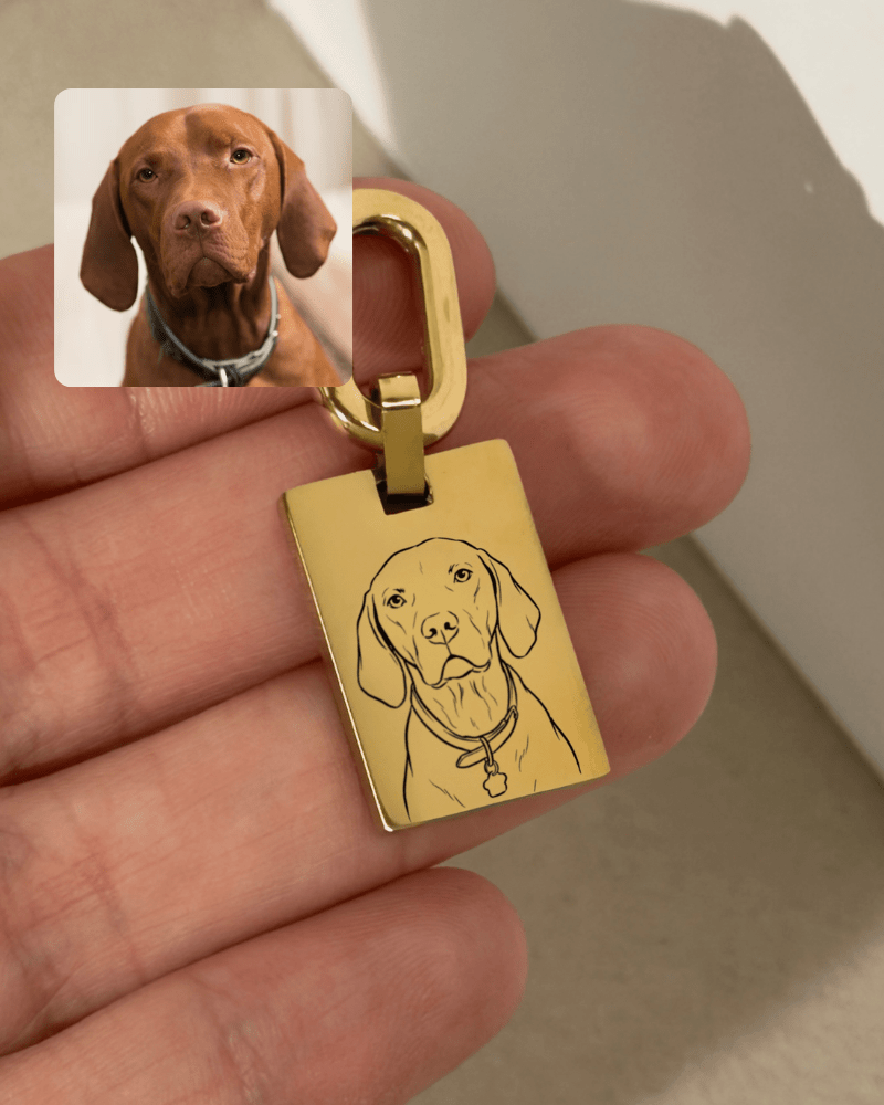 Pet Bag Charm / Keychain - Large Rectangle