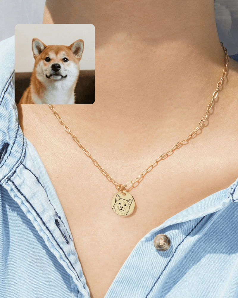 Pet Charm Necklace - Large Medallion