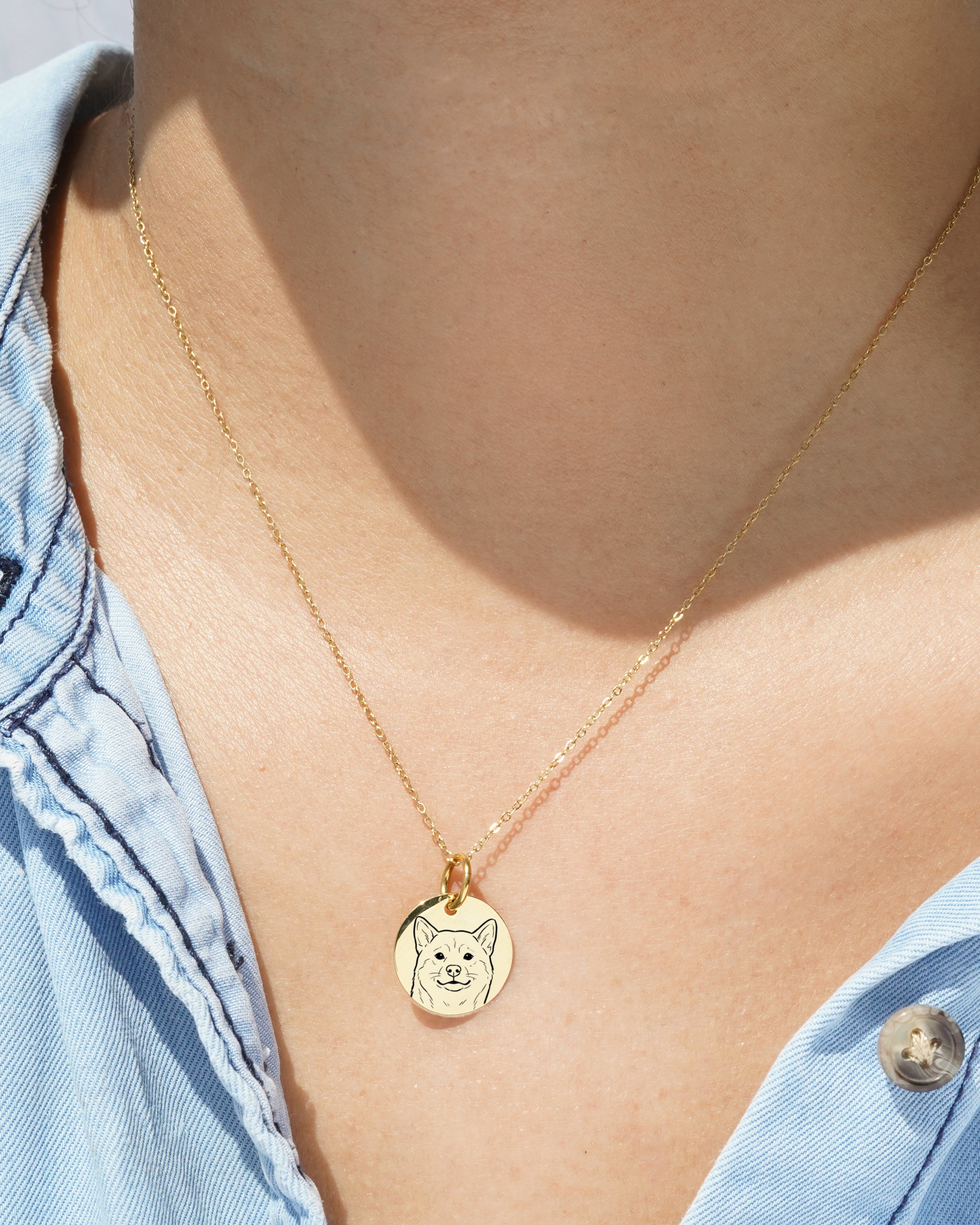 Pet Charm Necklace - Large Medallion