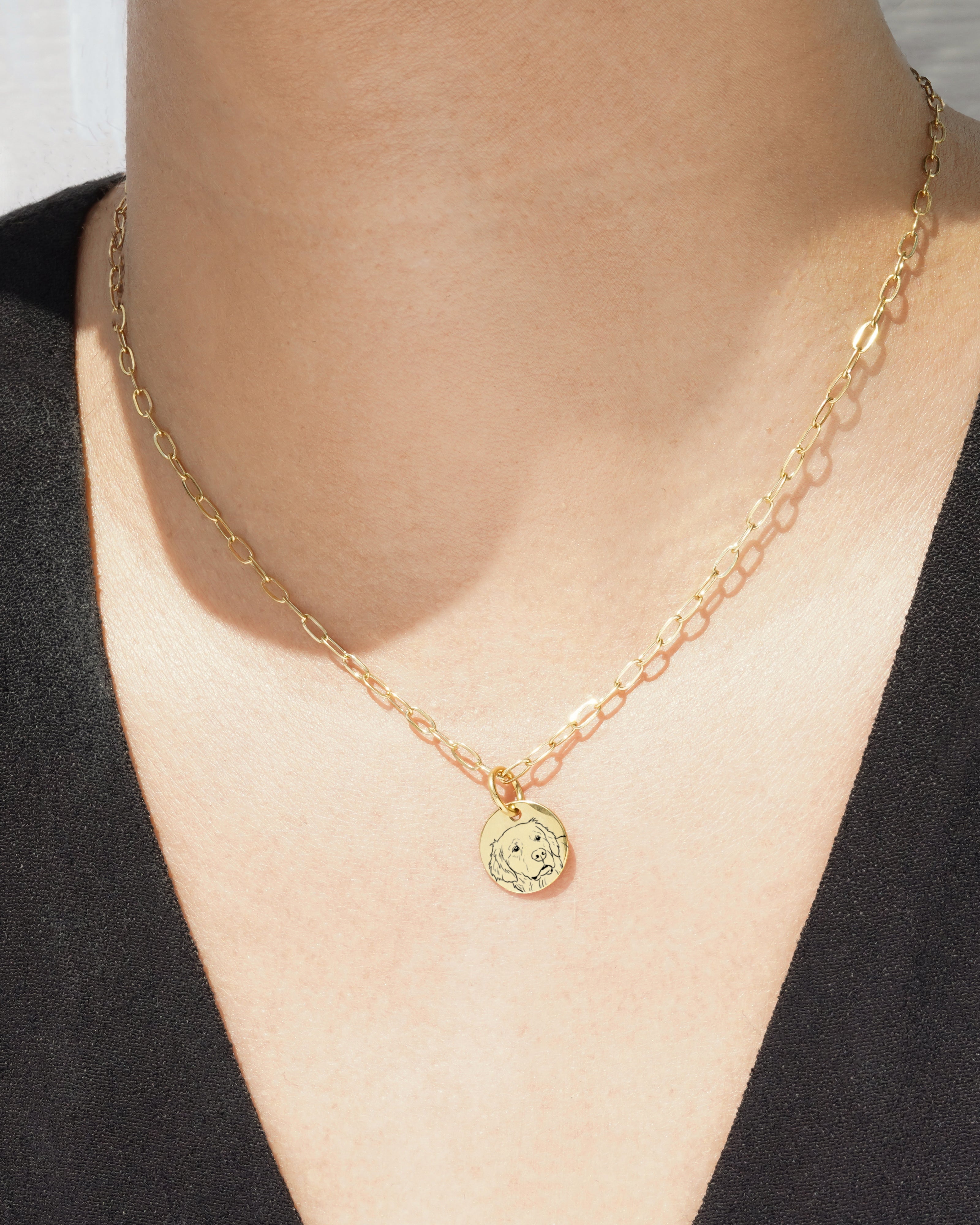 Pet Charm Necklace - Small Medallion