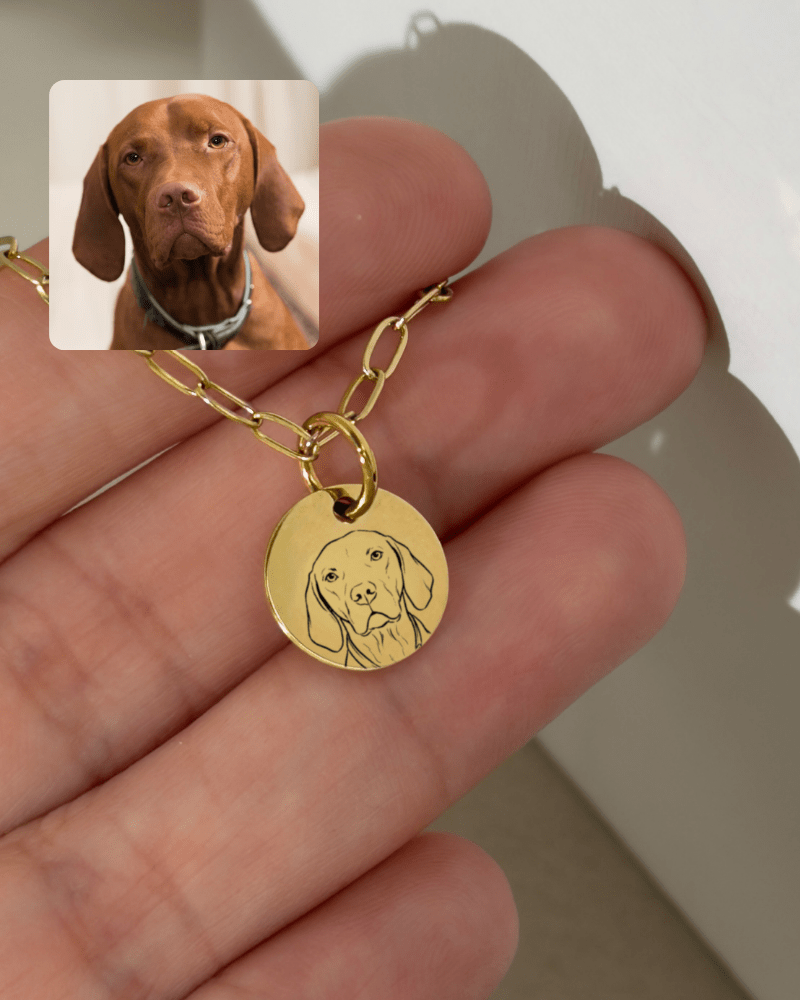 Pet Charm Necklace - Small Medallion