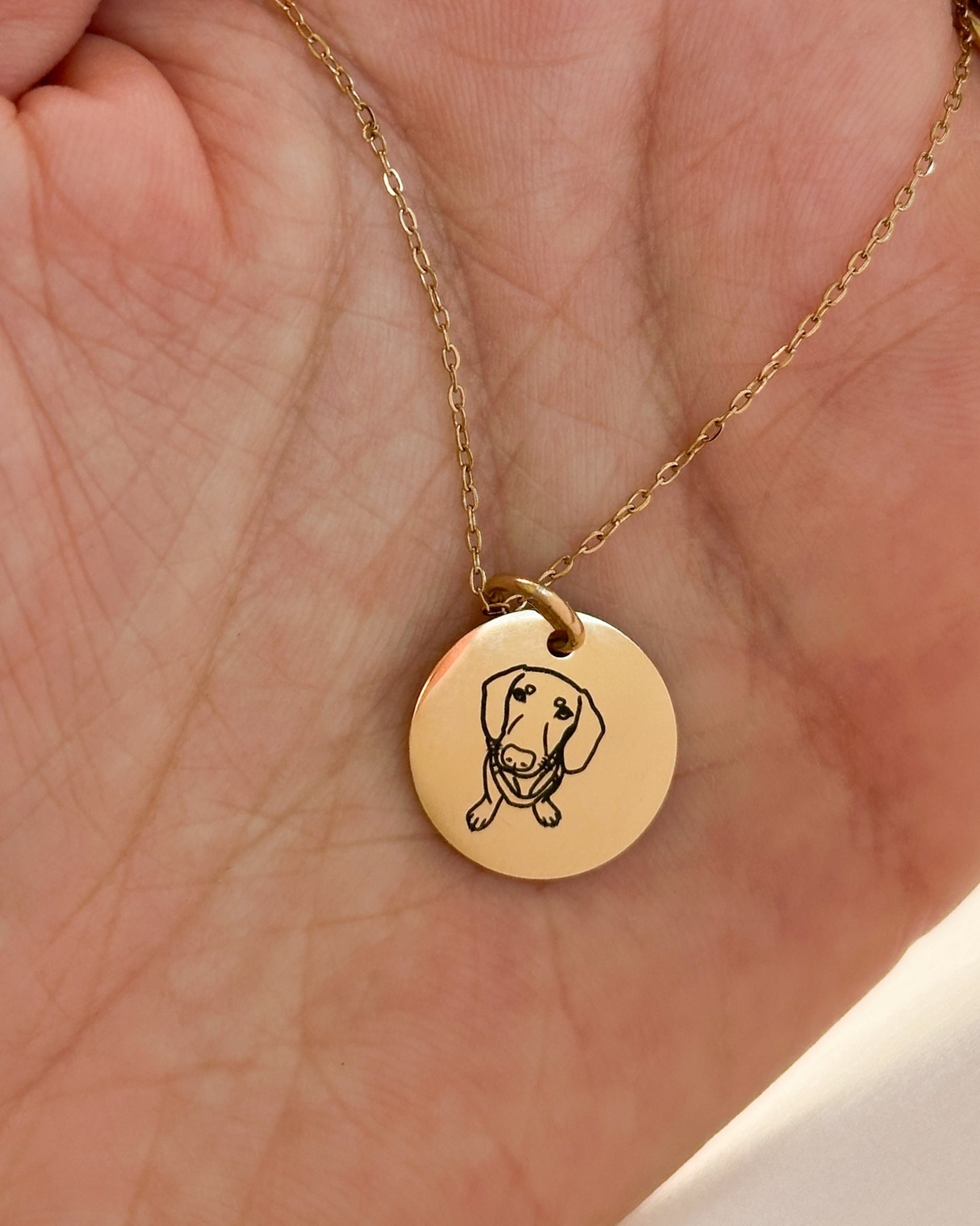 FB Pet Charm Necklace - Large Medallion