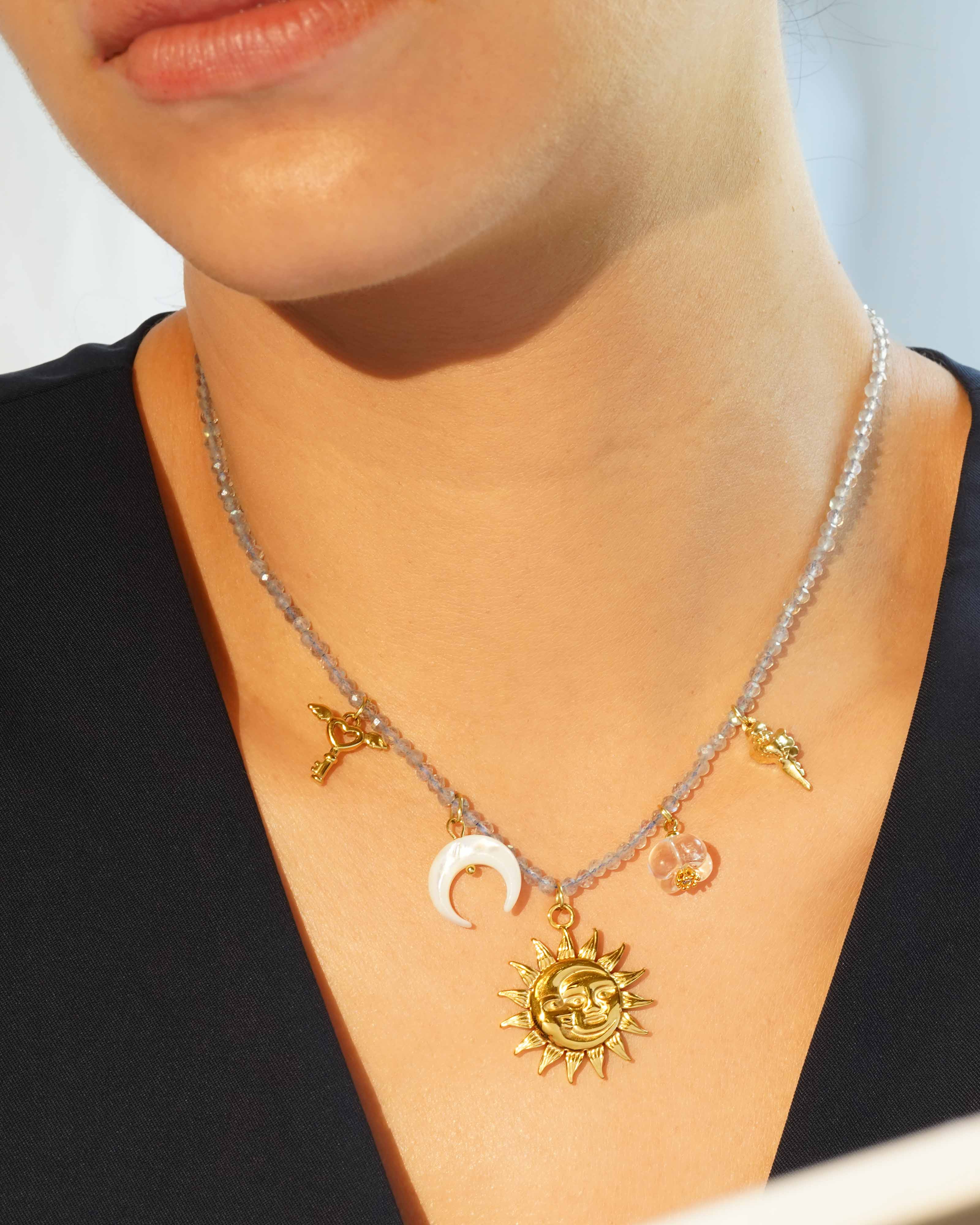 Labradorite 3mm Necklace