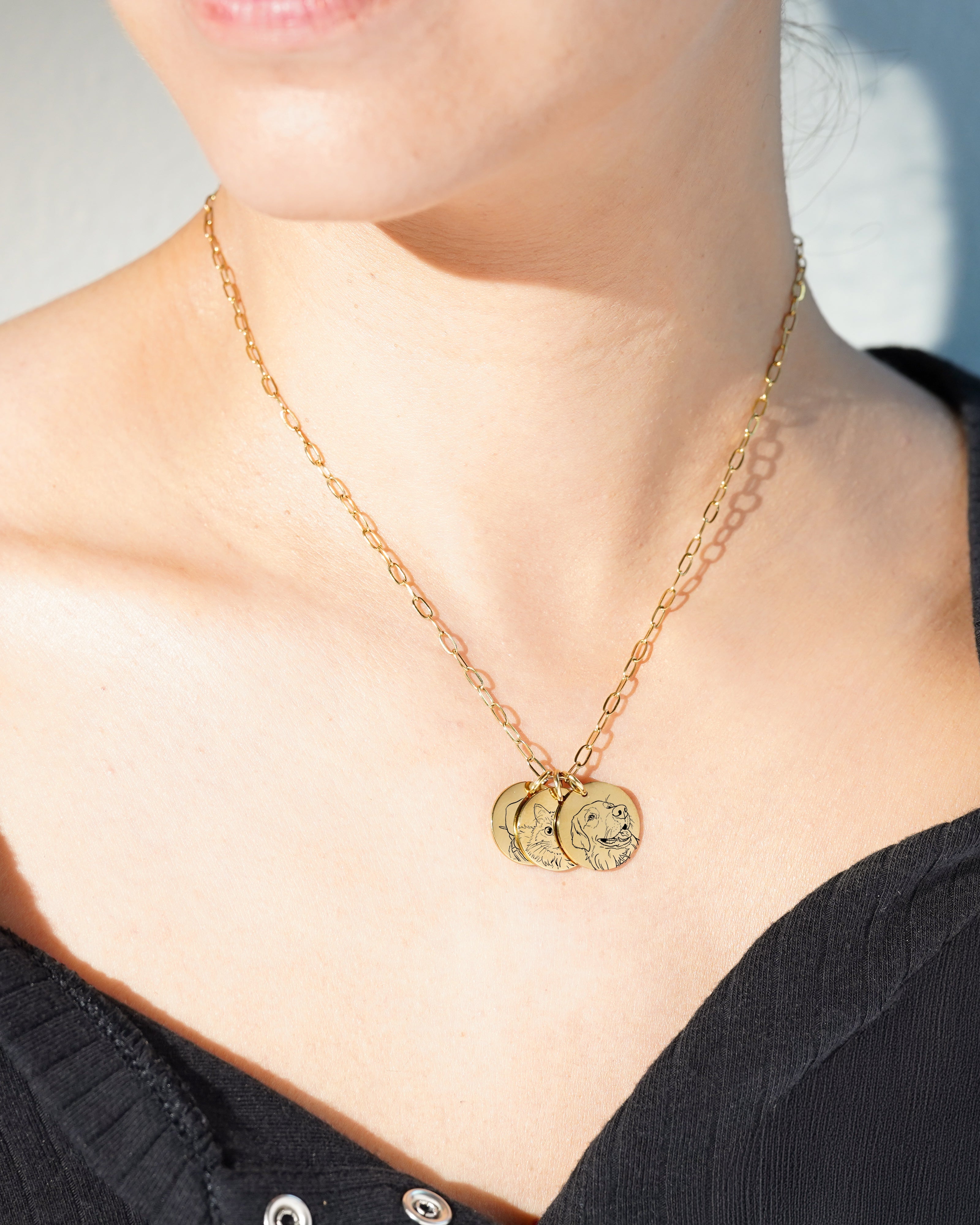 Pet Charm Necklace - Large Medallion