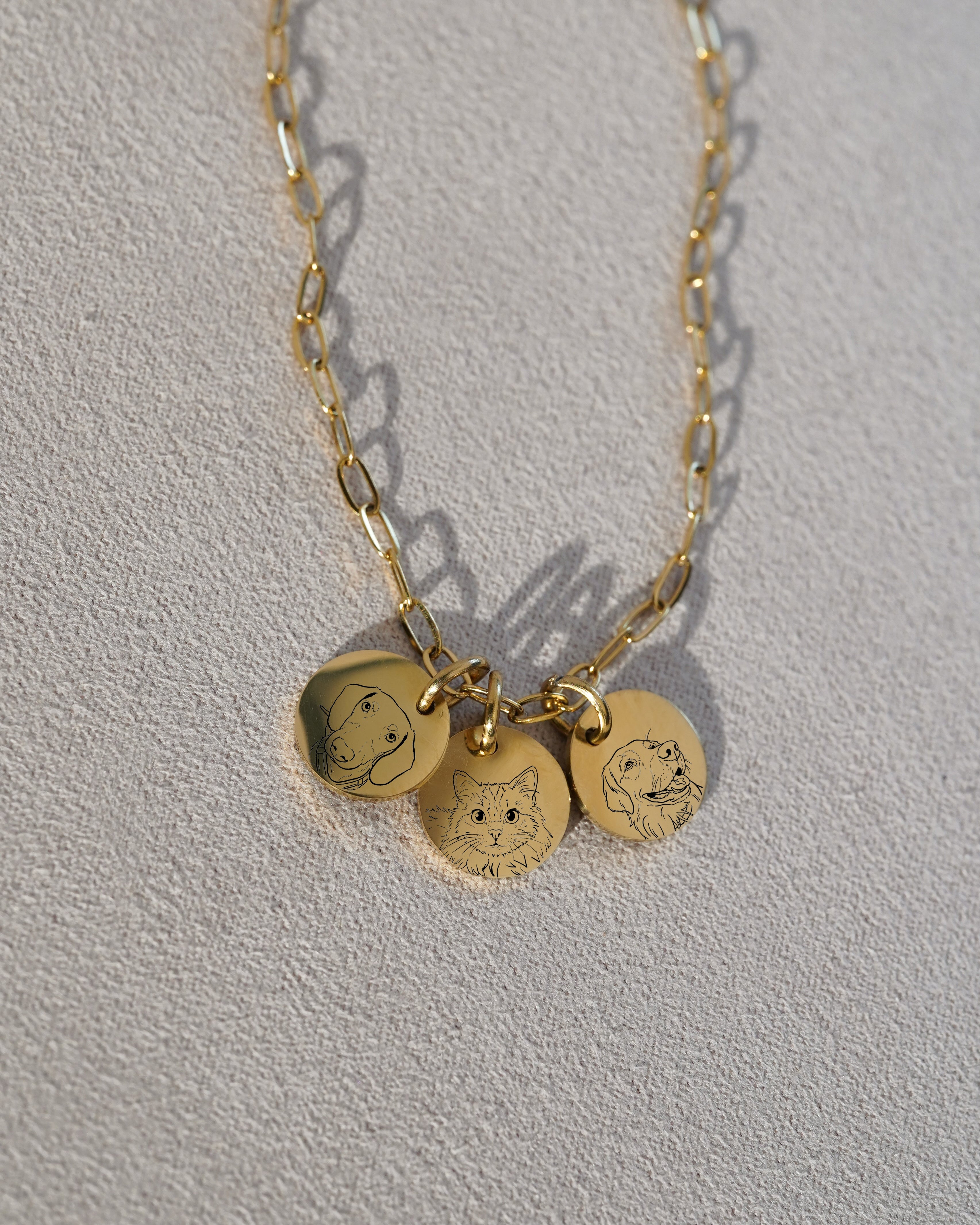 Pet Charm Necklace - Small Medallion