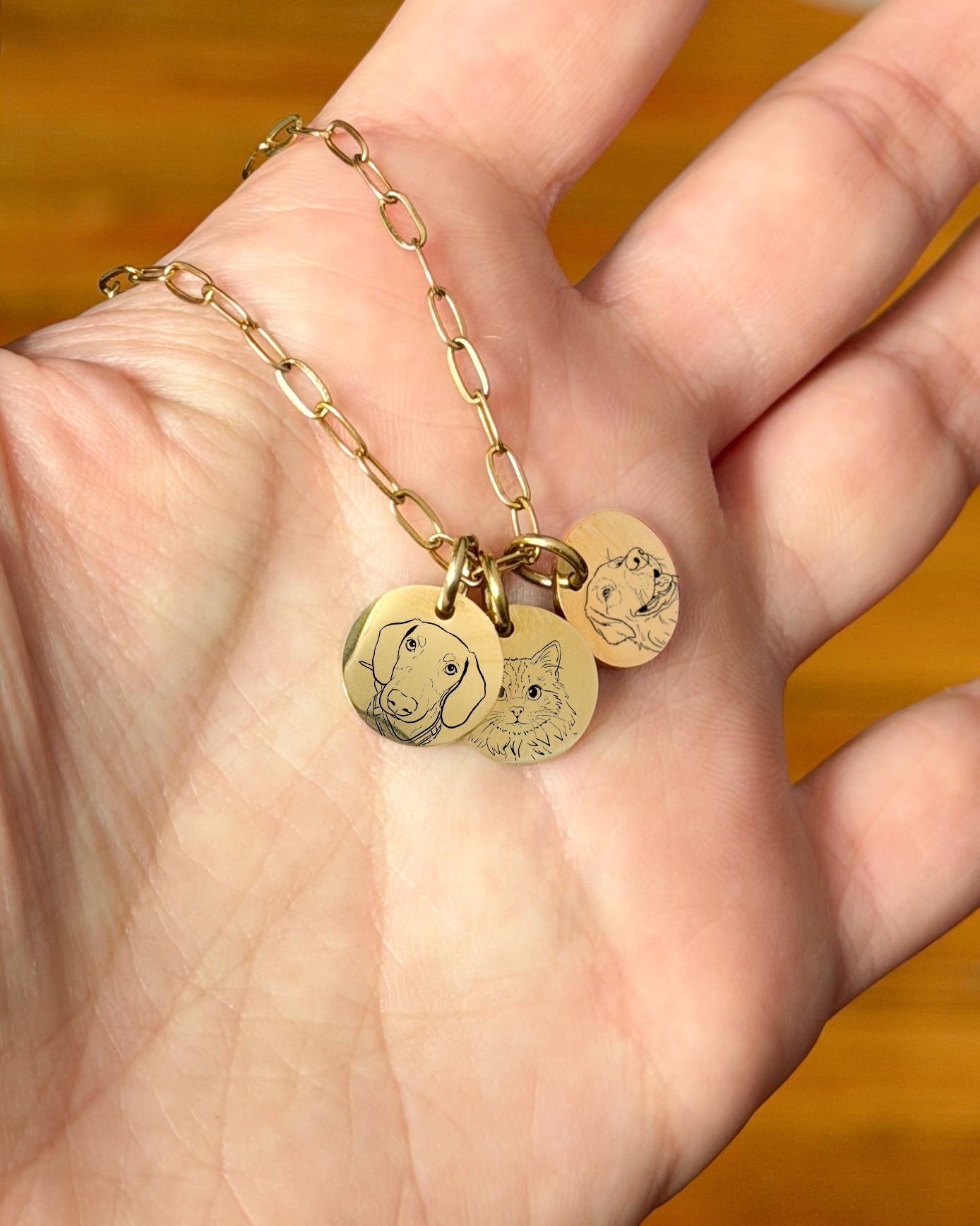 Pet Charm Necklace - Small Medallion