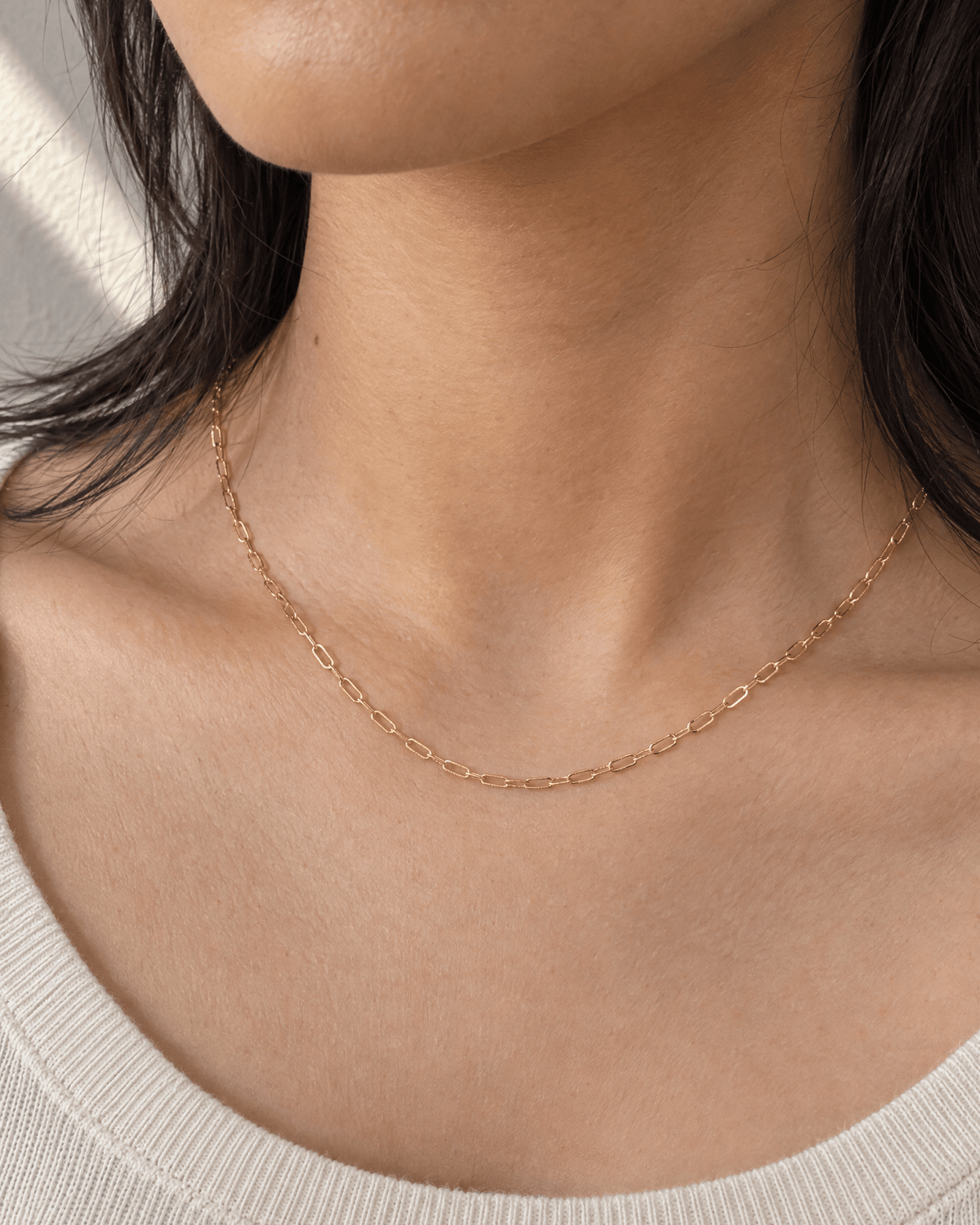 Small Flat Link Necklace