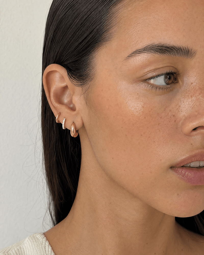 The Live-In Hoops Set worn together
