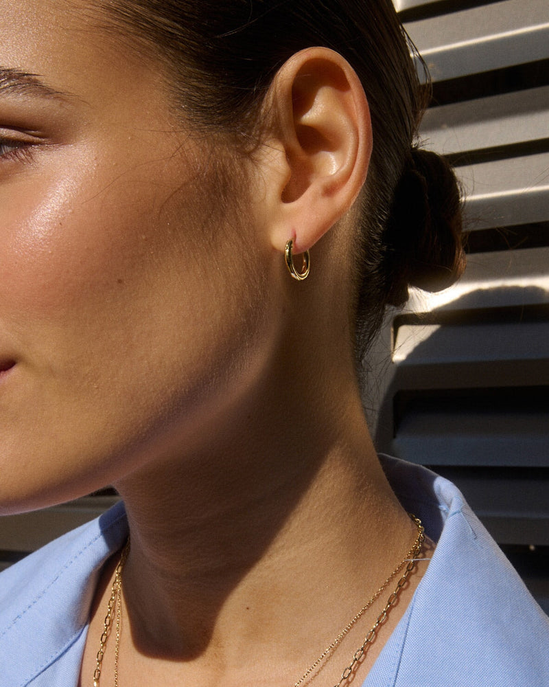 Thin Small Hoop Earrings photo 3